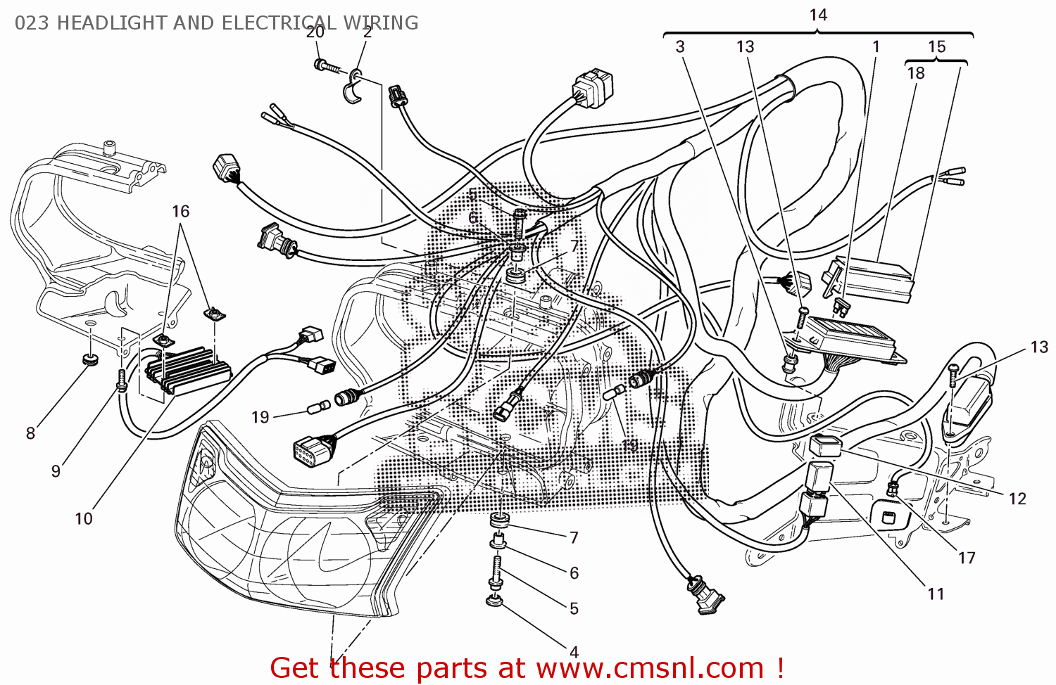 51014632A: Front Wiring Ducati - buy the 51014632A at CMSNL