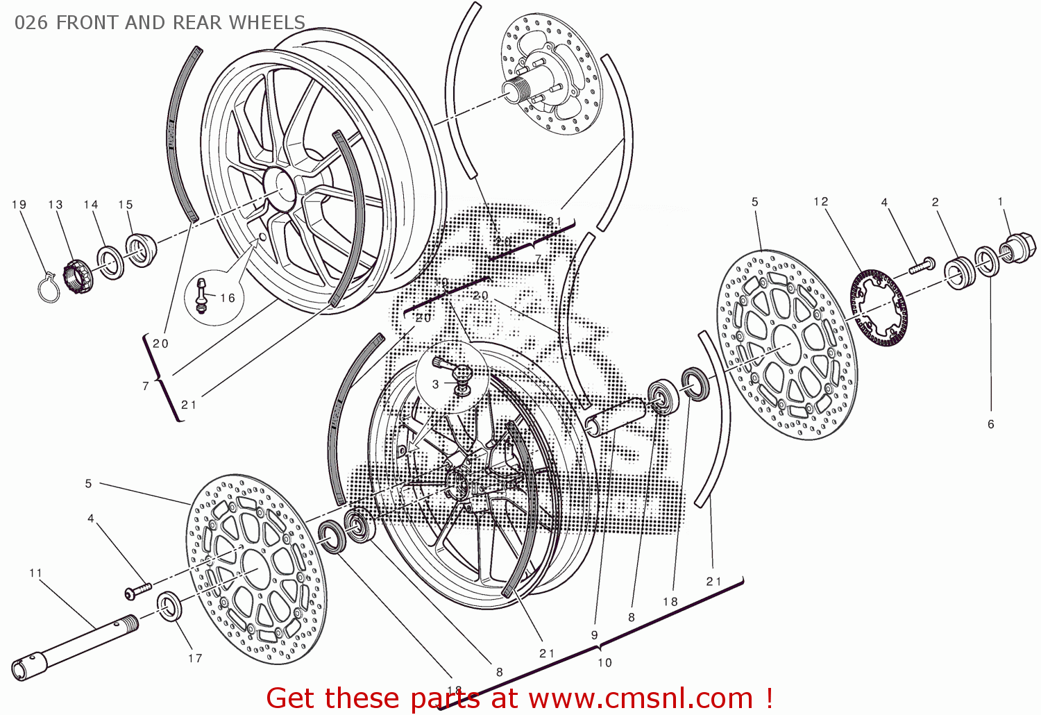 50121271AK: Front Wheel Rim Ducati - buy the 50121271AK at CMSNL