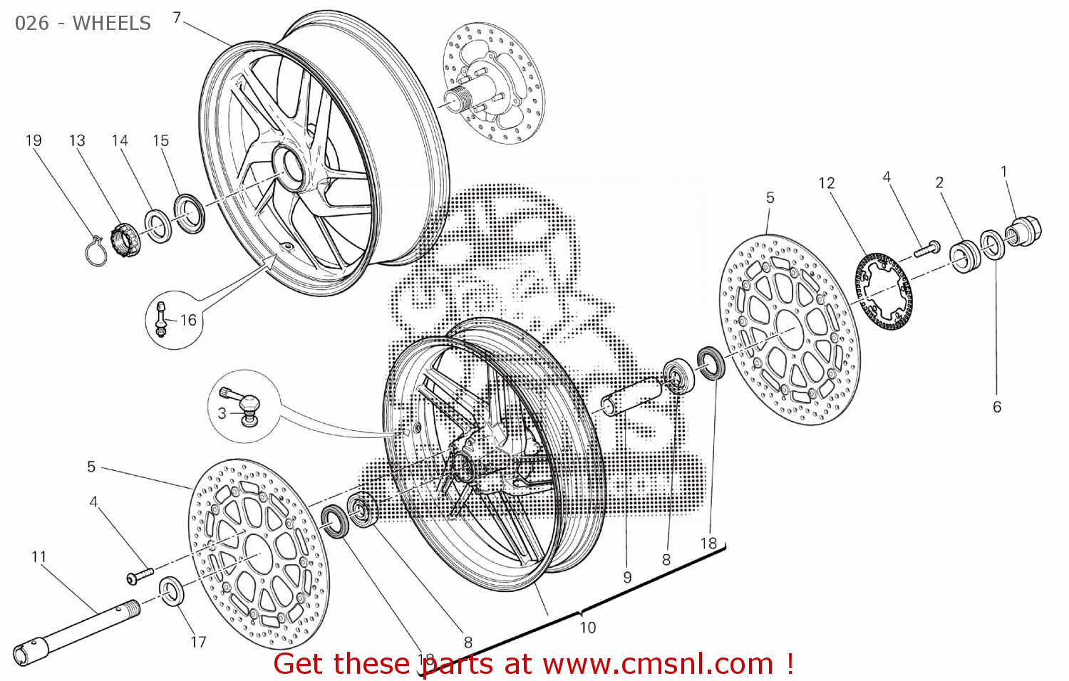 50121631AT: Front Wheel Rim Ducati - buy the 50121631AT at CMSNL