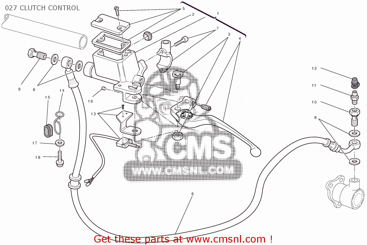 63040511A Clutch Master Cylinder Ducati buy the 63040511A at CMSNL