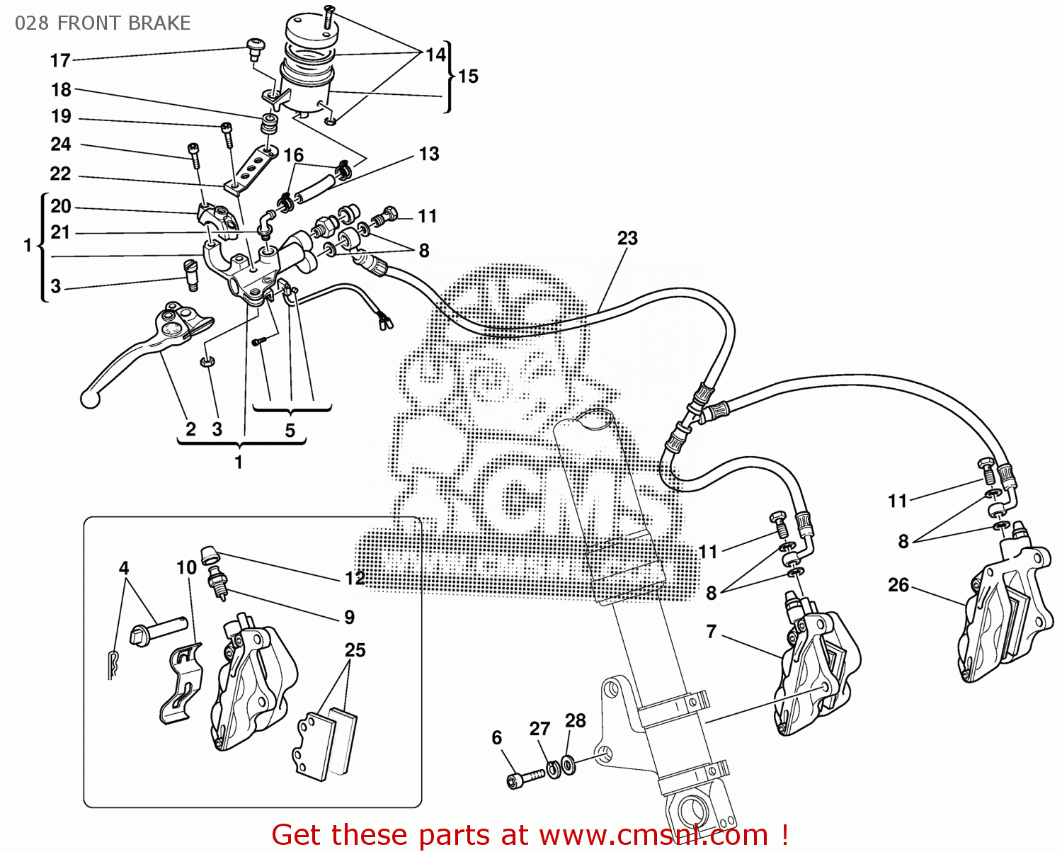 Ducati FRONT BRAKE PUMP 62440121C Ducati FRONT BRAKE PUMP 62440121C