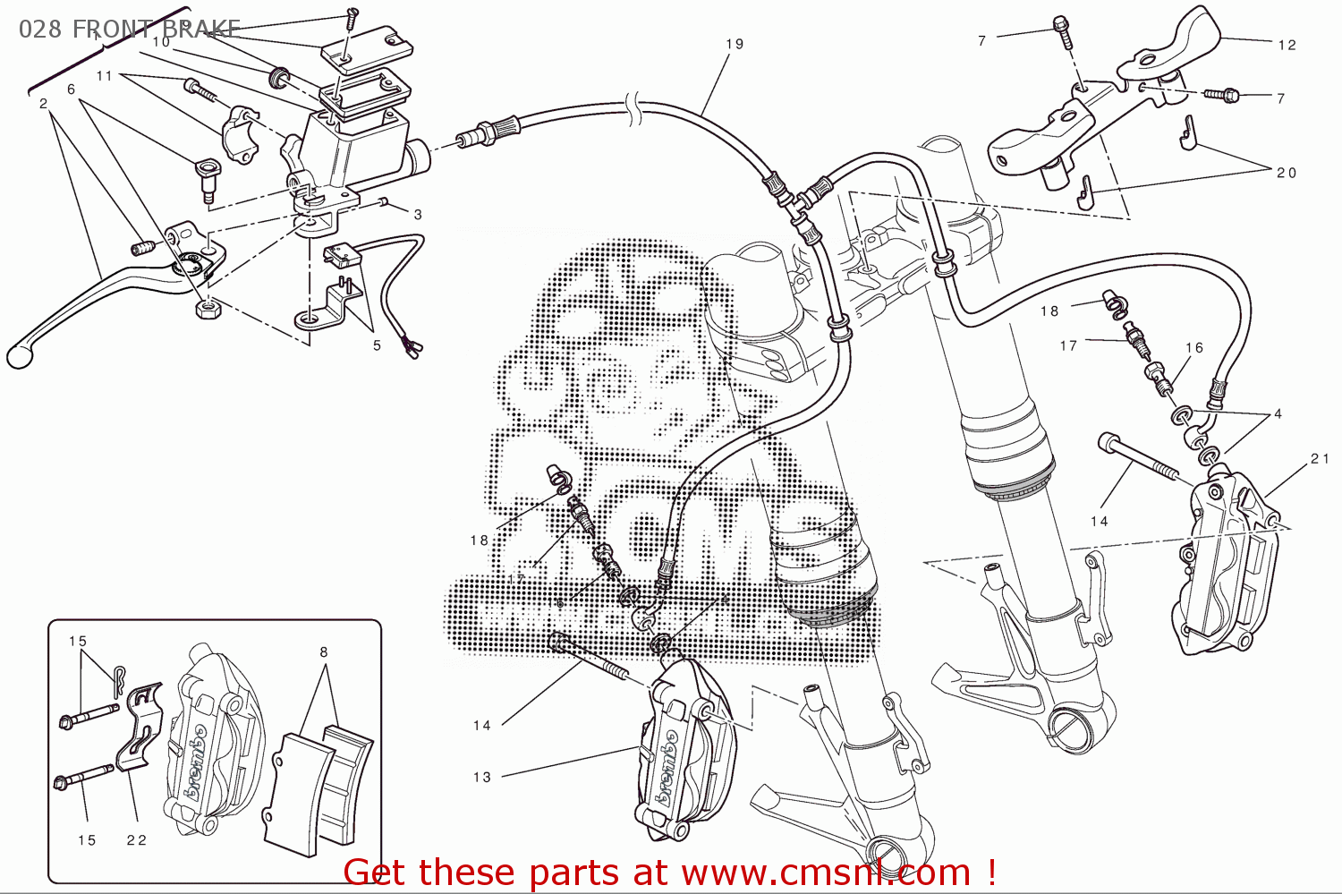 62640701A Lever, Front Brake Ducati buy the 62640701A at CMSNL