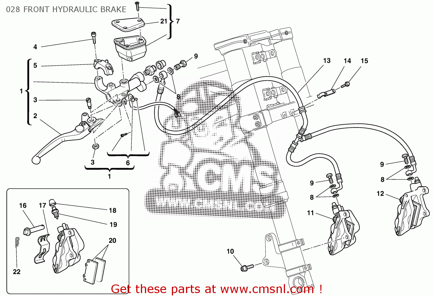 Ducati FRONT BRAKE HOSE 61840541A Ducati FRONT BRAKE HOSE 61840541A