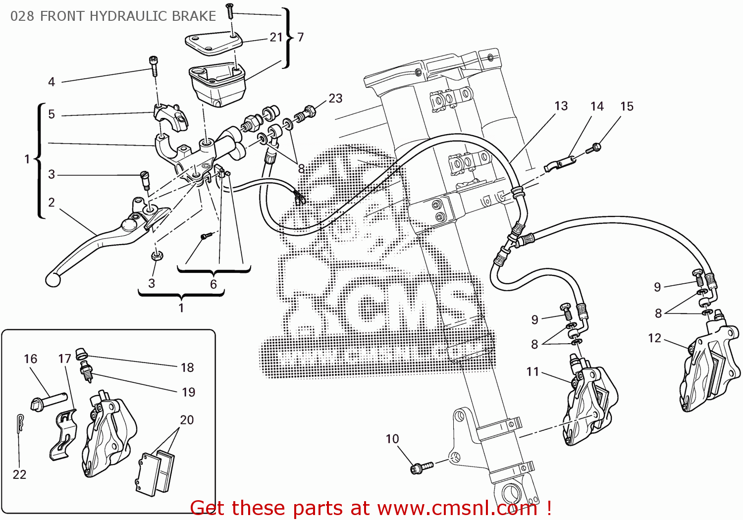 Ducati FRONT BRAKE HOSE 61840611A Ducati FRONT BRAKE HOSE 61840611A