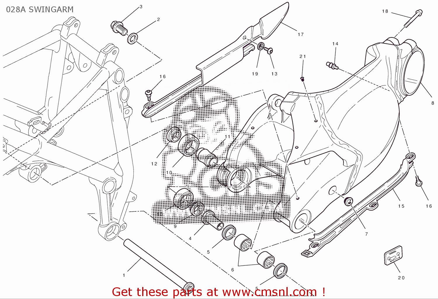 37020761DB Complete Swingarm Ducati buy the 37020761DB at CMSNL