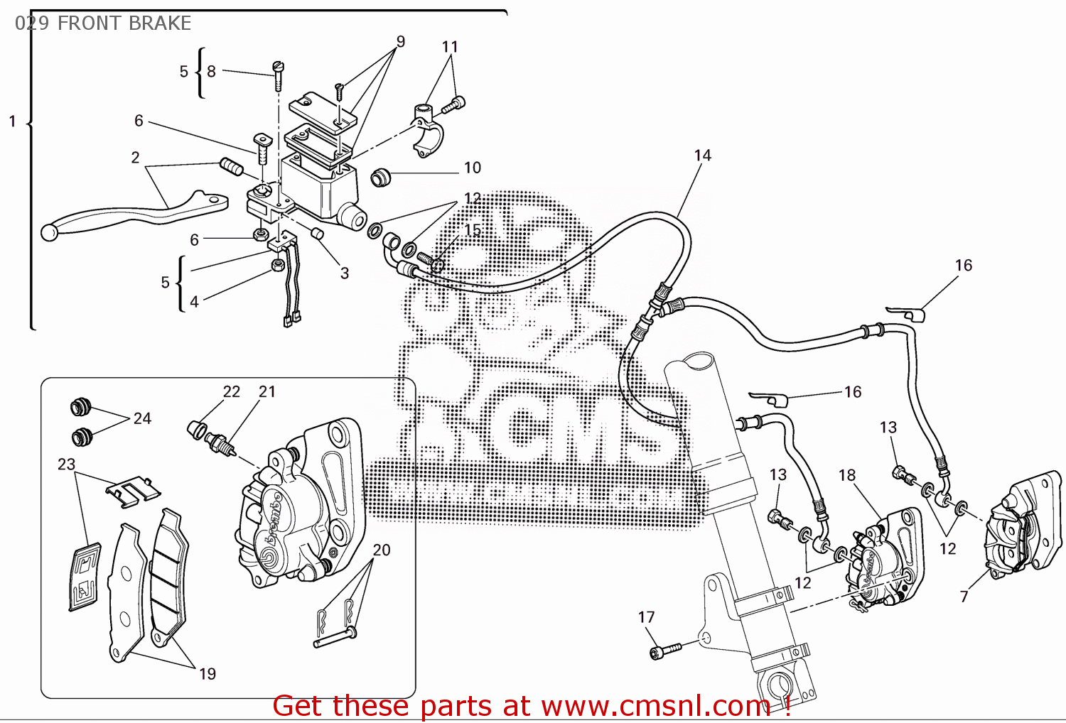 Ducati FRONT BRAKE HOSE 61840631A Ducati FRONT BRAKE HOSE 61840631A