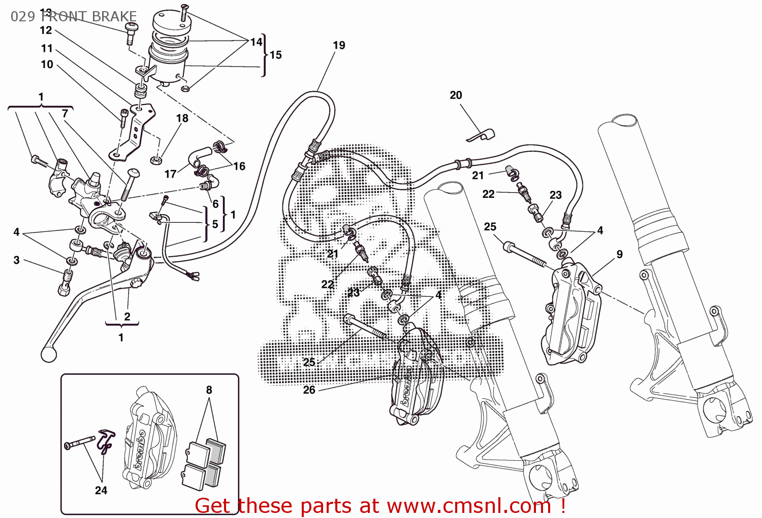 Ducati FRONT BRAKE HOSE 61840701A Ducati FRONT BRAKE HOSE 61840701A