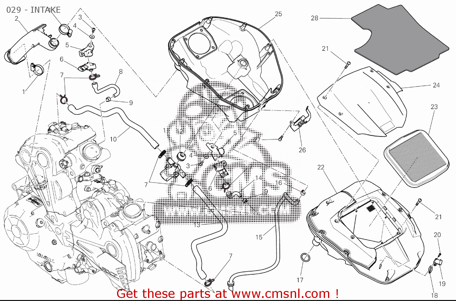 Ducati COVER AIR BOX , UPPER 24612221A Ducati COVER AIR BOX , UPPER 24612221A
