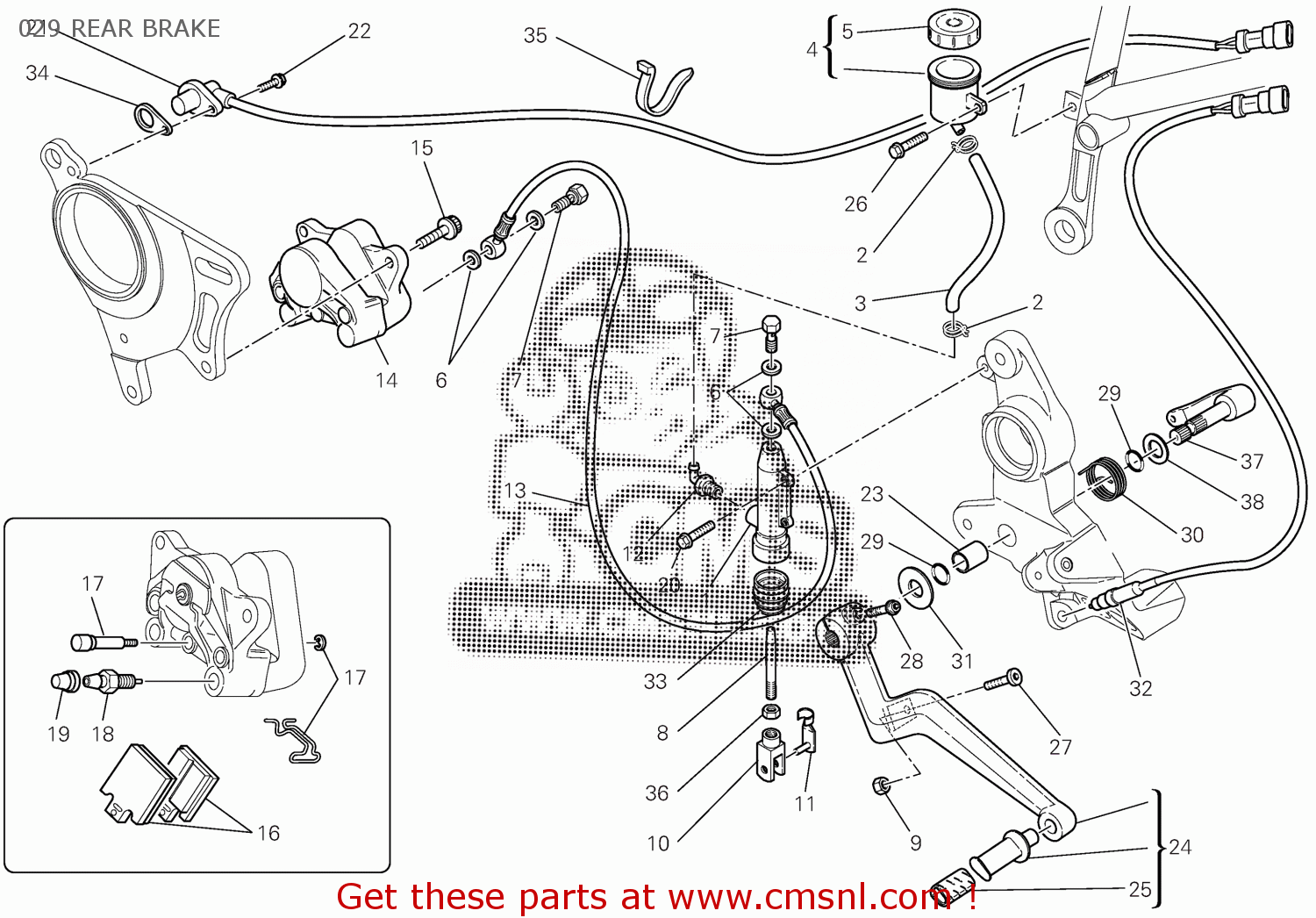 62540201A Rear Brake Pump Ducati buy the 62540201A at CMSNL