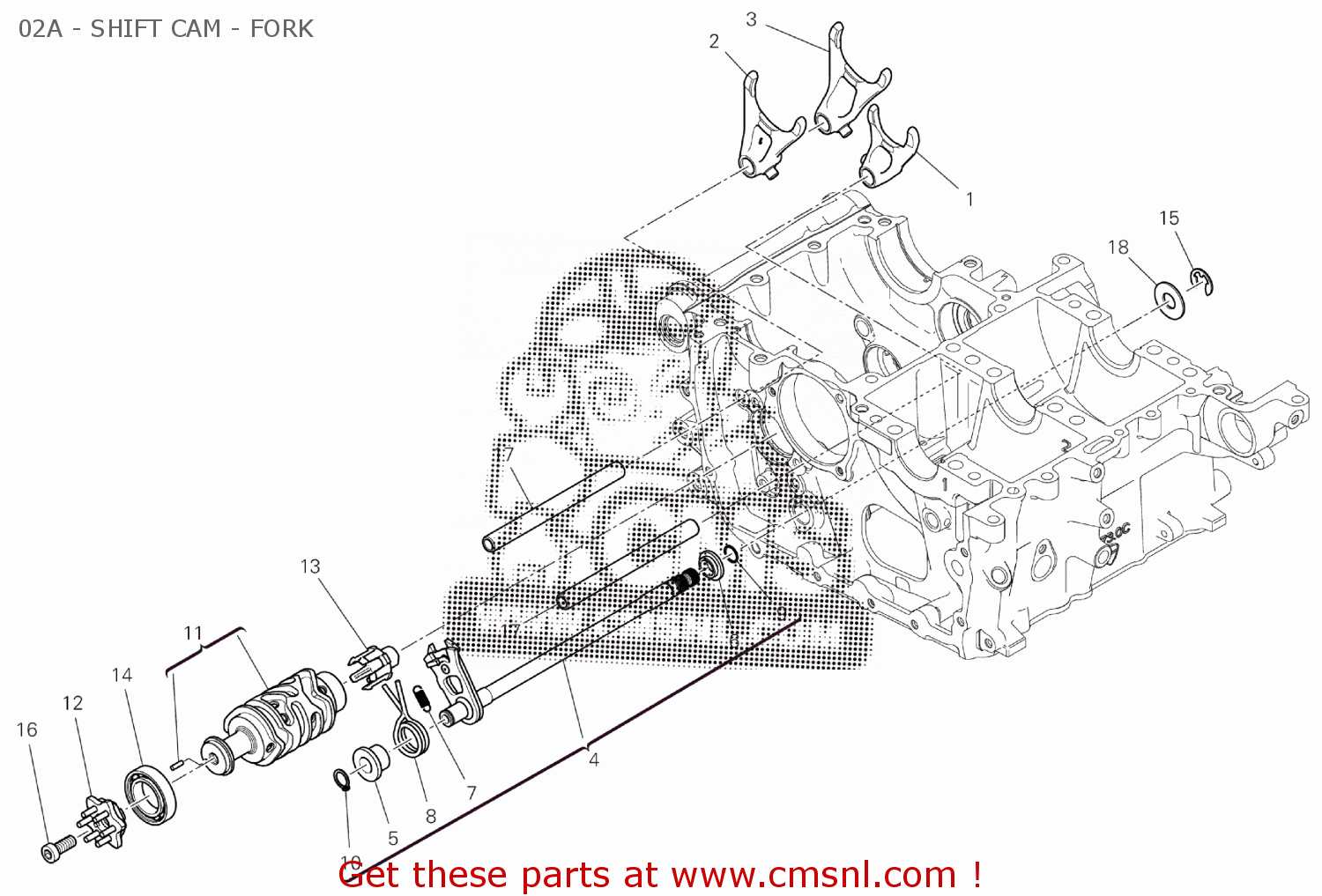 Ducati COMPLETE GEARBOX DRUM 182P0011A Ducati COMPLETE GEARBOX DRUM 182P0011A