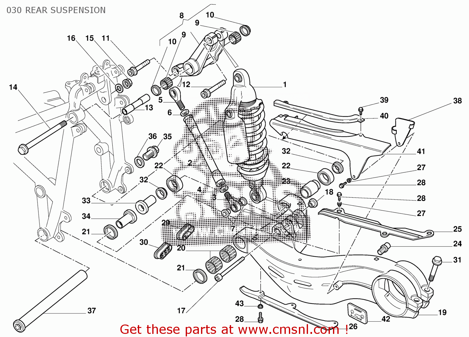 36910031A Axle, Rear Swing Arm Ducati buy the 36910031A at CMSNL