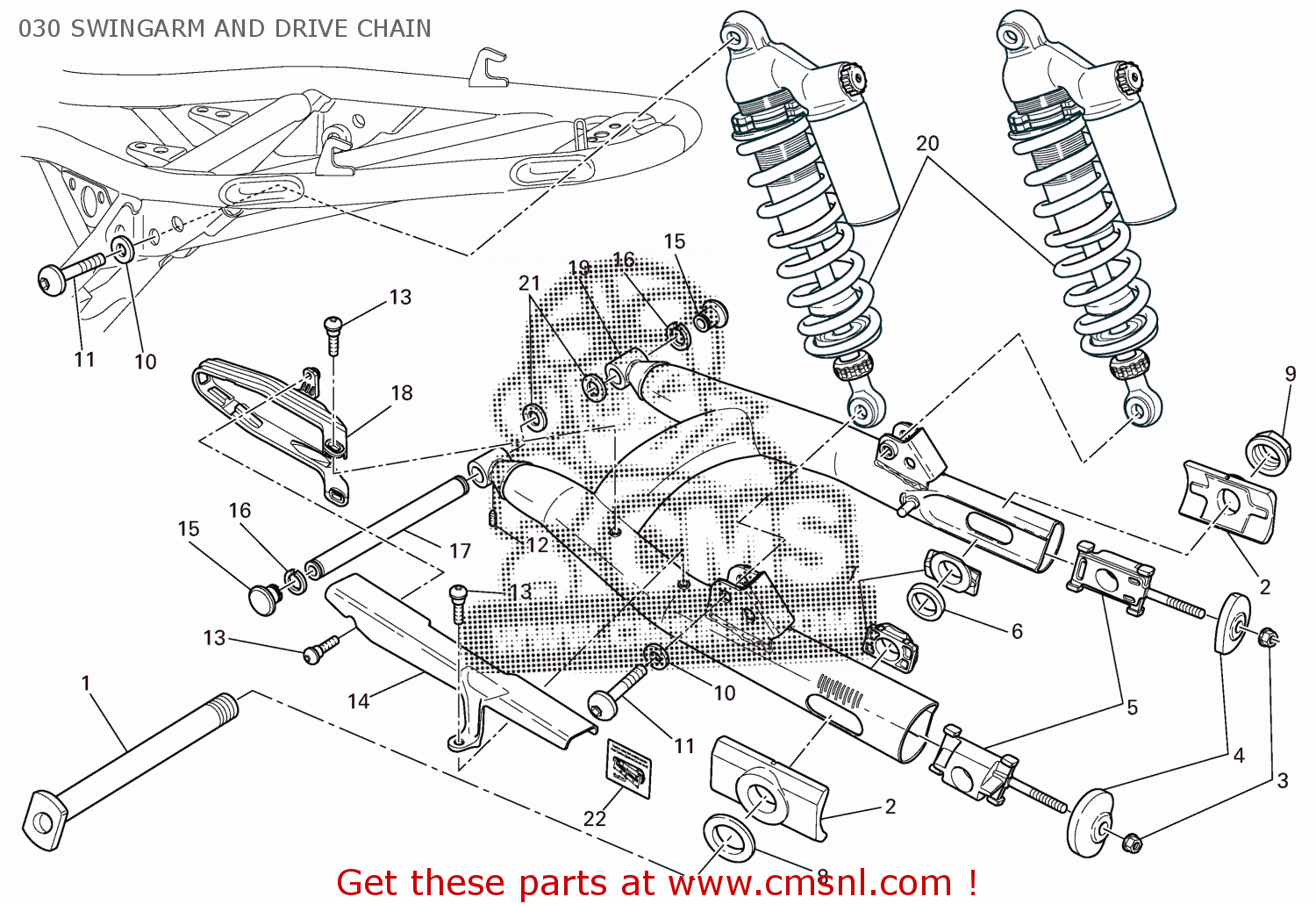 36911172A Axle, Rear Swing Arm Ducati buy the 36911172A at CMSNL