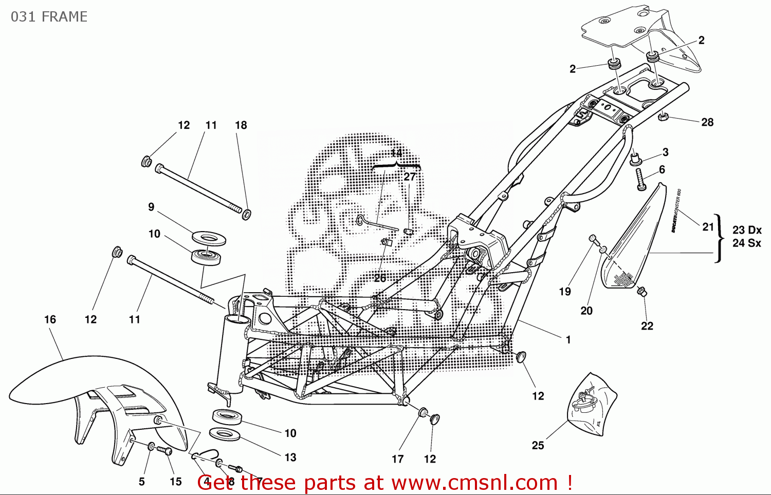 Ducati COVER , FRAME RH 48210171RA