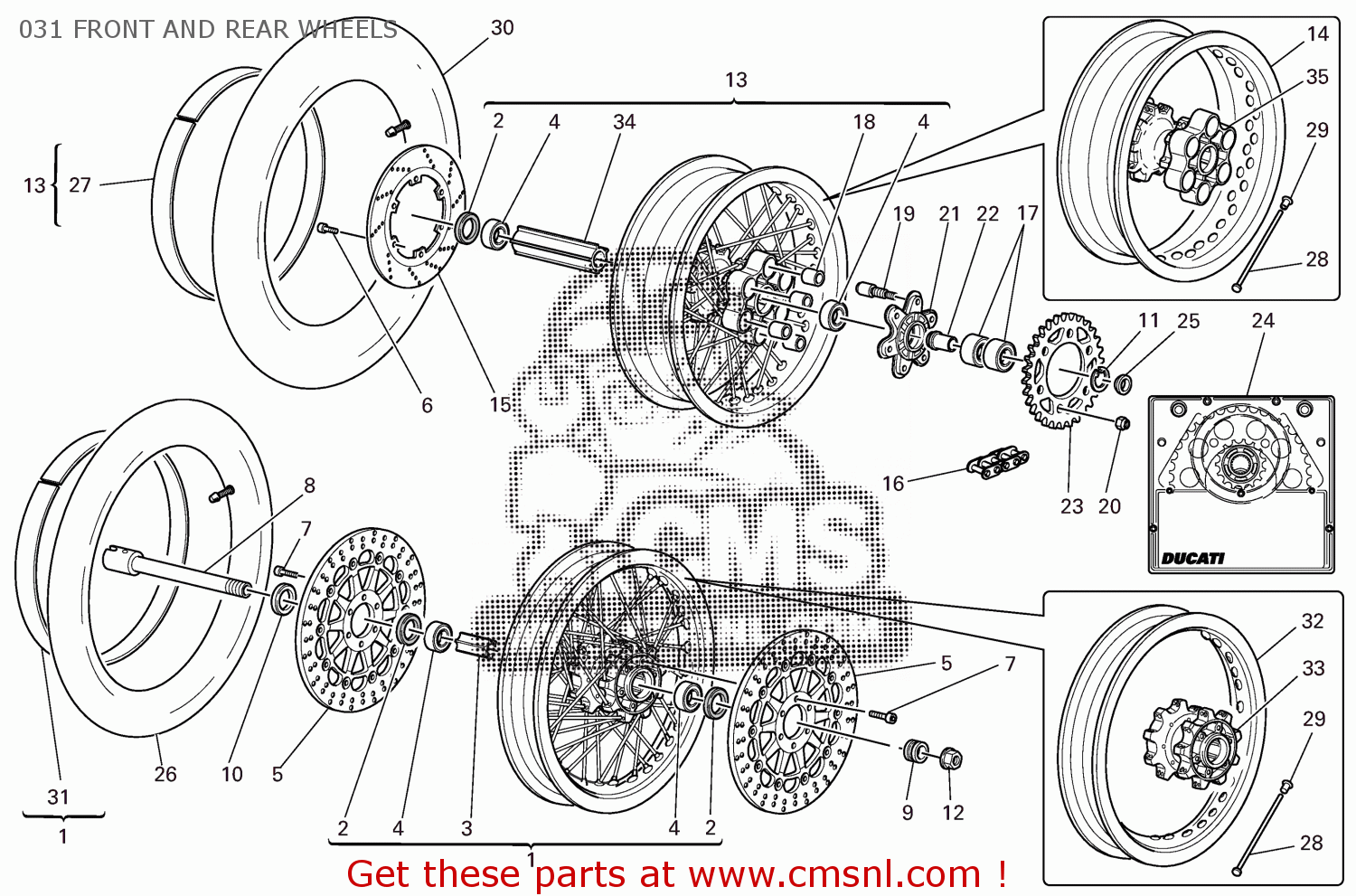 Ducati HUB, REAR WHEEL 16220281A