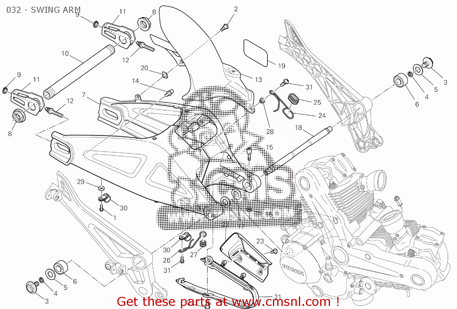 Ducati REAR MUDGUARD 56510401A Ducati REAR MUDGUARD 56510401A