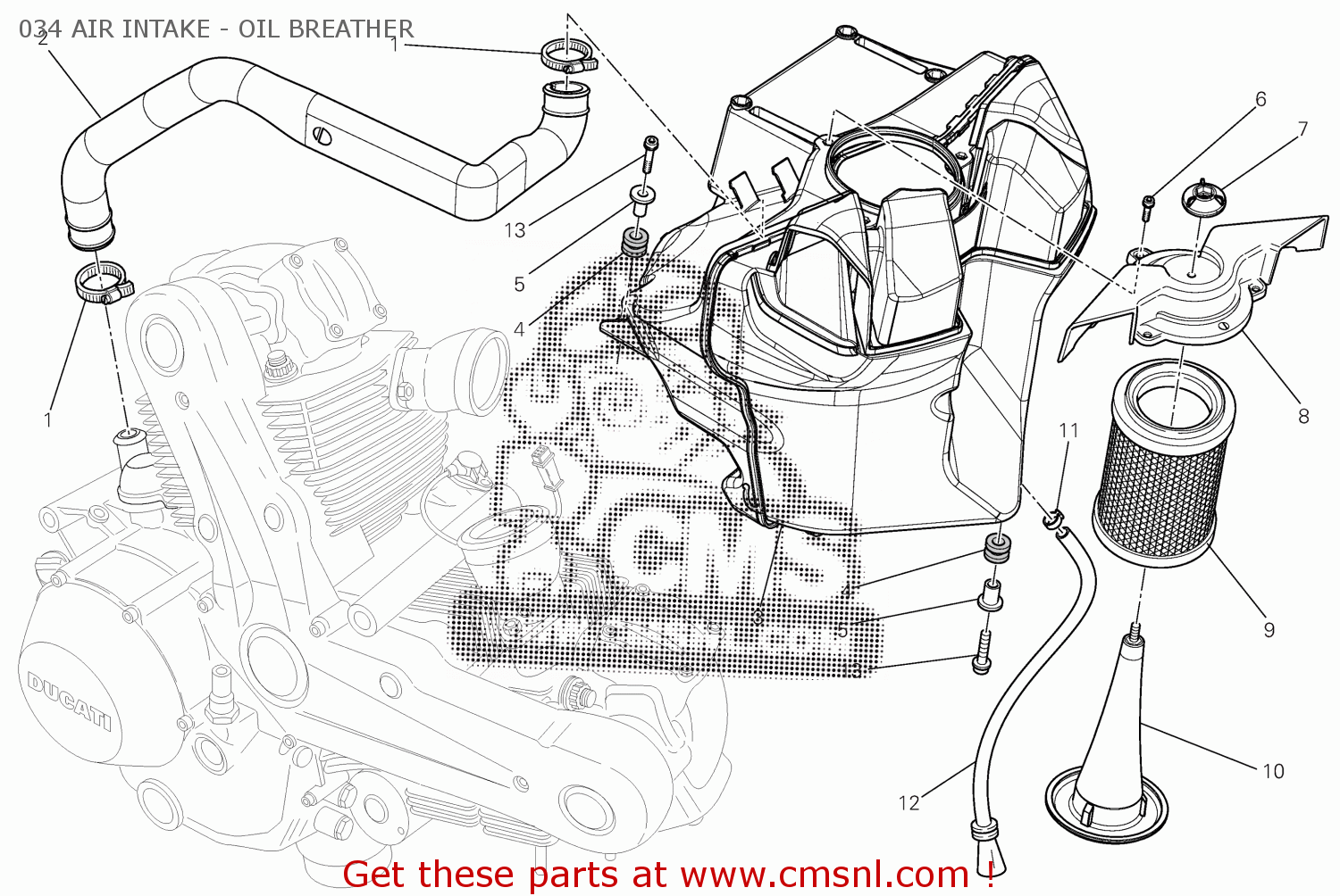 59013131A Breather Pipe Ducati buy the 59013131A at CMSNL