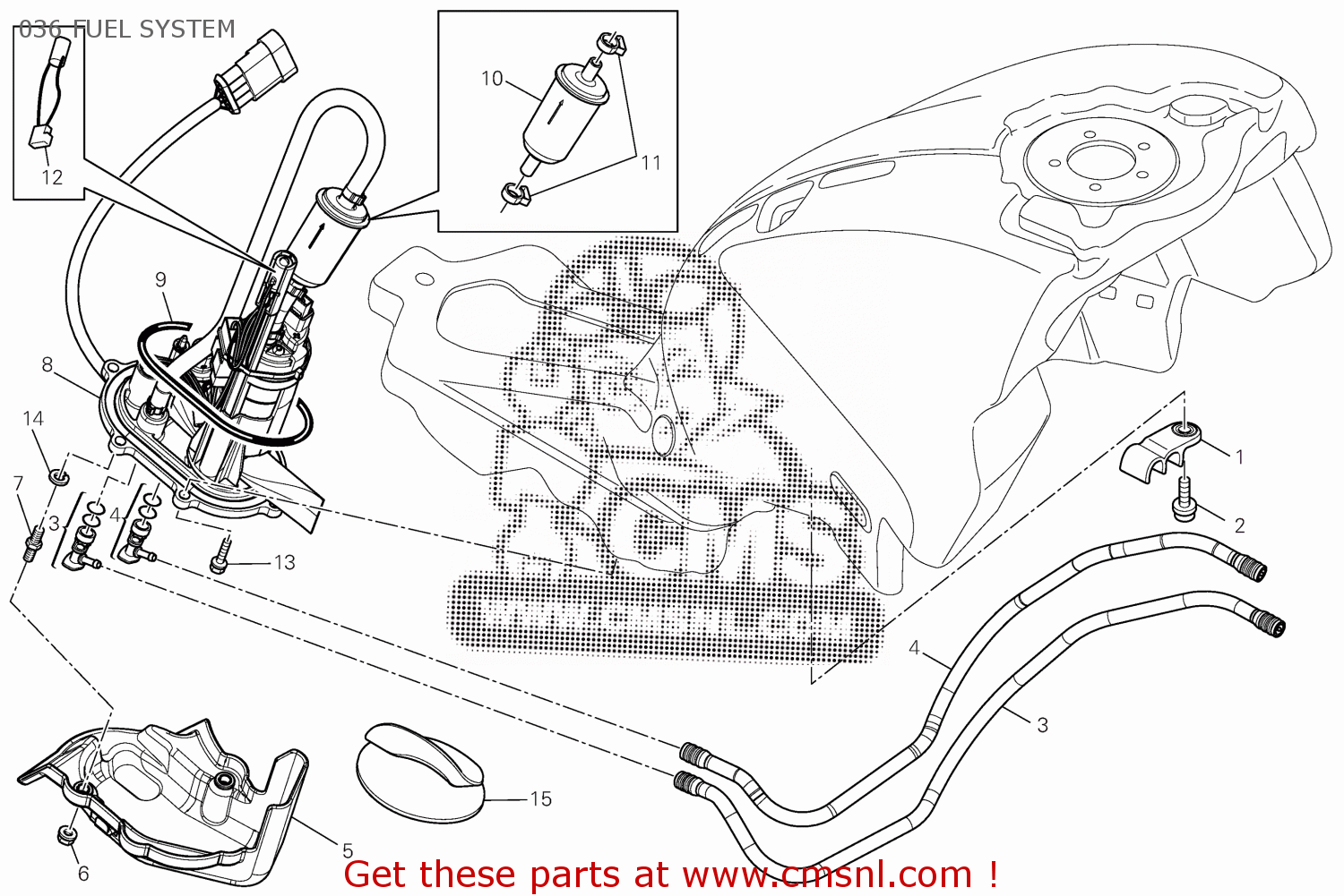 59013301A Hose, Fuel Return Ducati buy the 59013301A at CMSNL