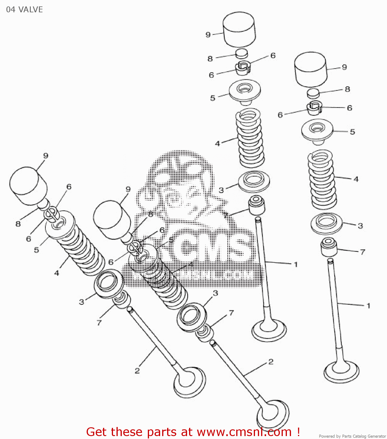 39P1211100 Valve, Intake Yamaha buy the 39P121110000 at CMSNL