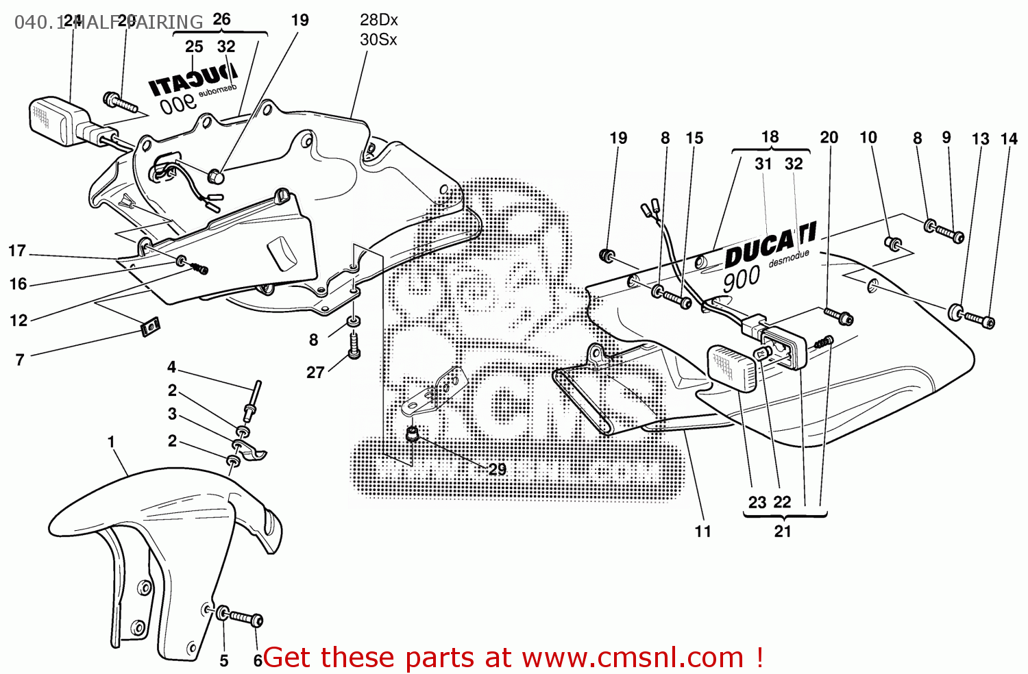 48010861bg: Fairing, Lh Ducati - Buy The 48010861bg At Cmsnl