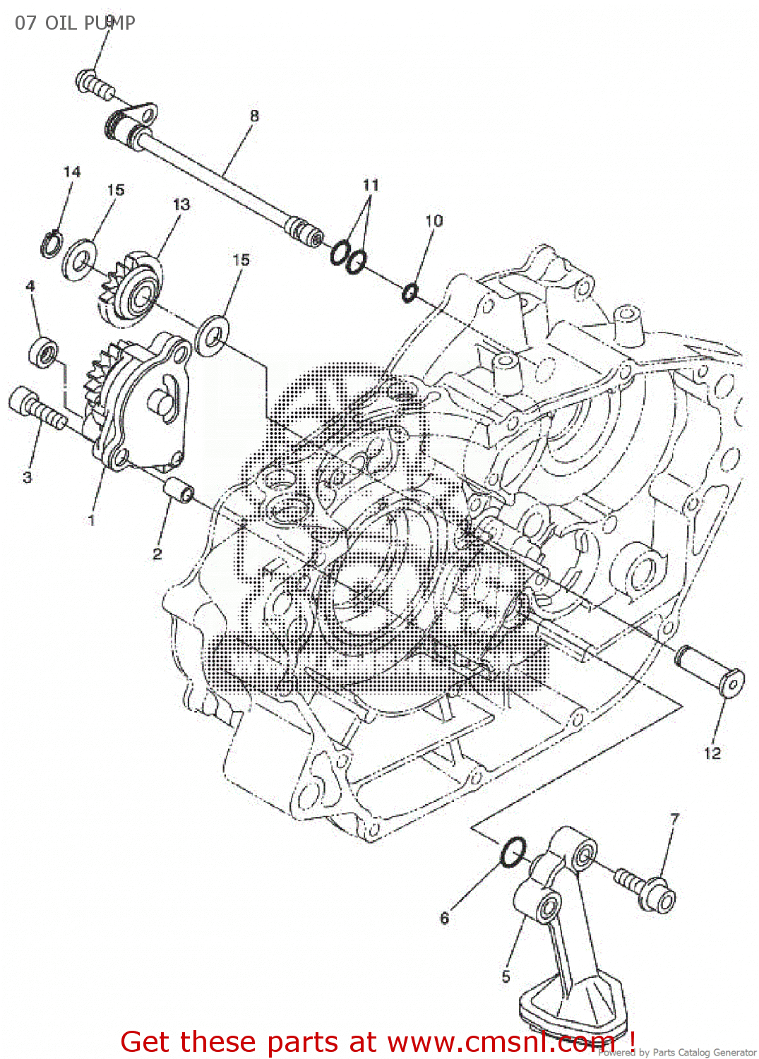 3D71334100: Gear, Oil Pump Idle Yamaha - buy the 3D7-13341-00 at CMSNL