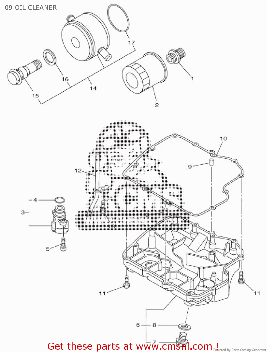 14B1340010: Strainer Cover Assy Yamaha - buy the 14B-13400-10 at CMSNL