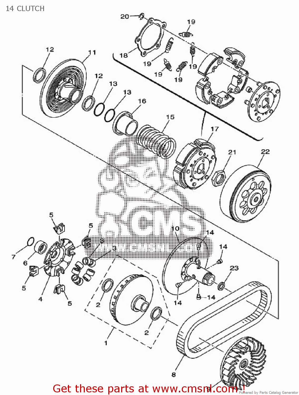 34B1767000: Secondary Sliding Sheave Yamaha - buy the 34B-17670-00-00 ...