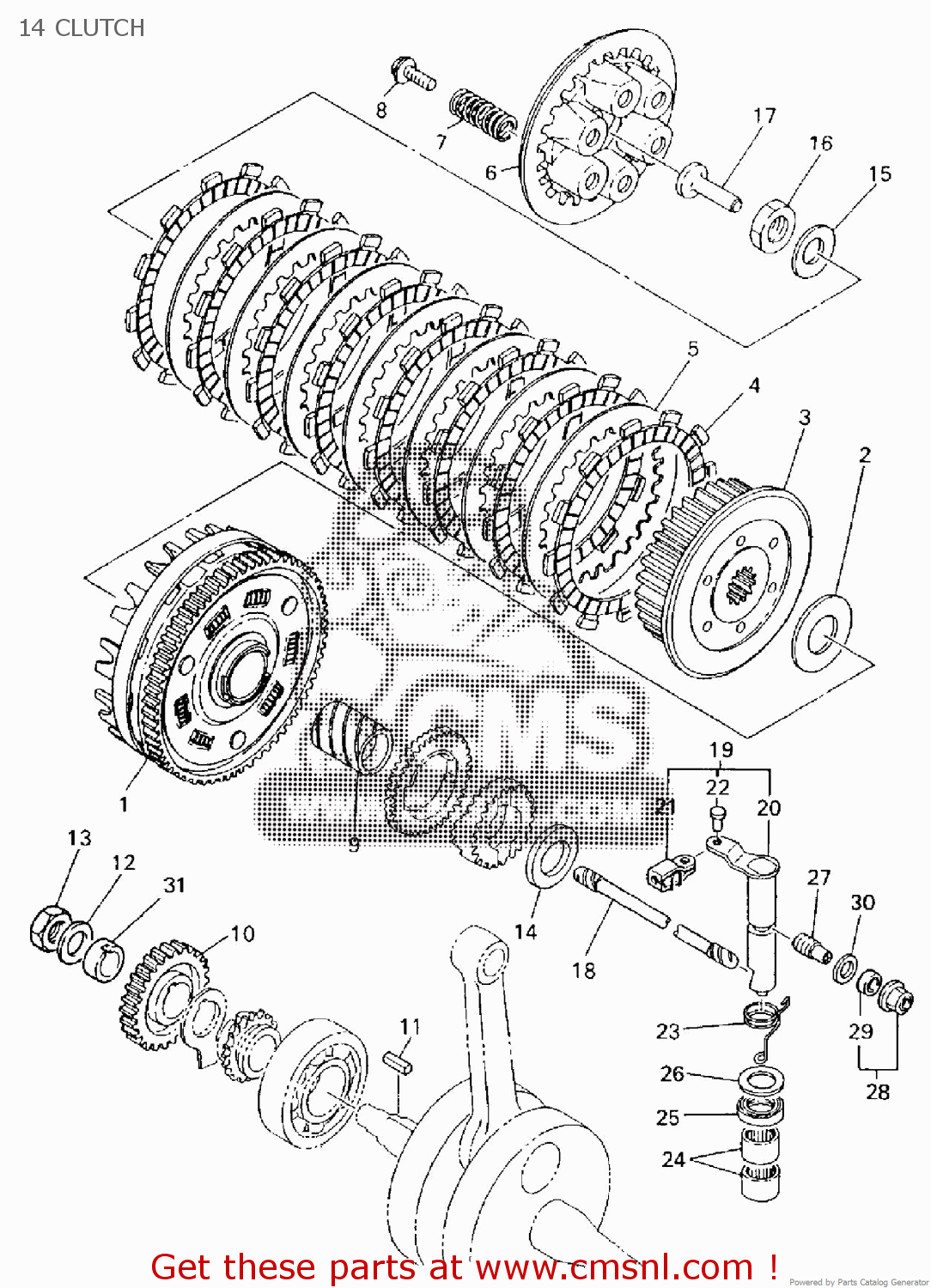 GEAR, PRIMARY DRIVE for SR400 2014 2RD1 EUROPE 1N2RD300E1 order at CMSNL
