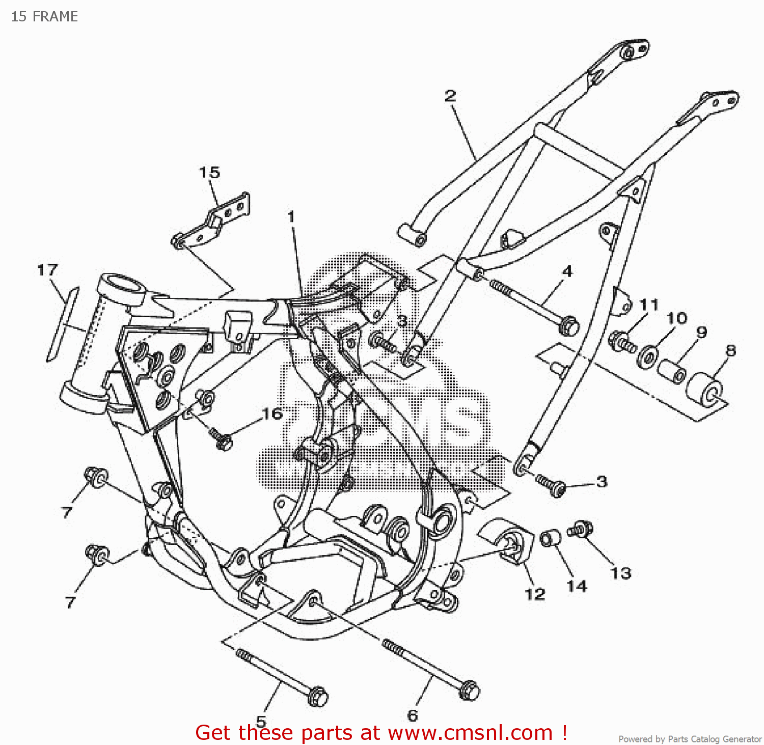 5PA211011233: Front Frame Comp. Yamaha - buy the 5PA-21101-12-33 at CMSNL