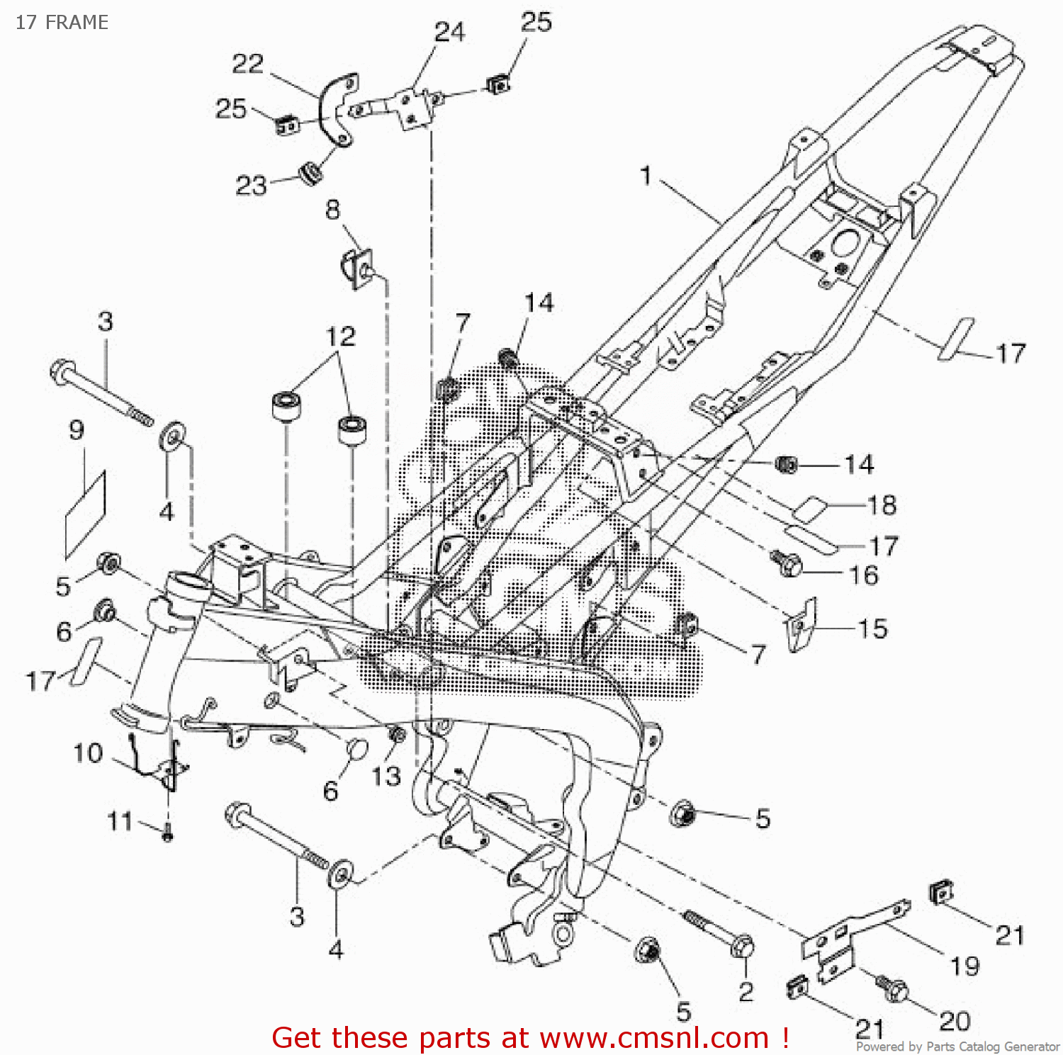 FRAME COMP for MT125 2015 5D7L EUROPE 1P5D7-300EC - order at CMSNL