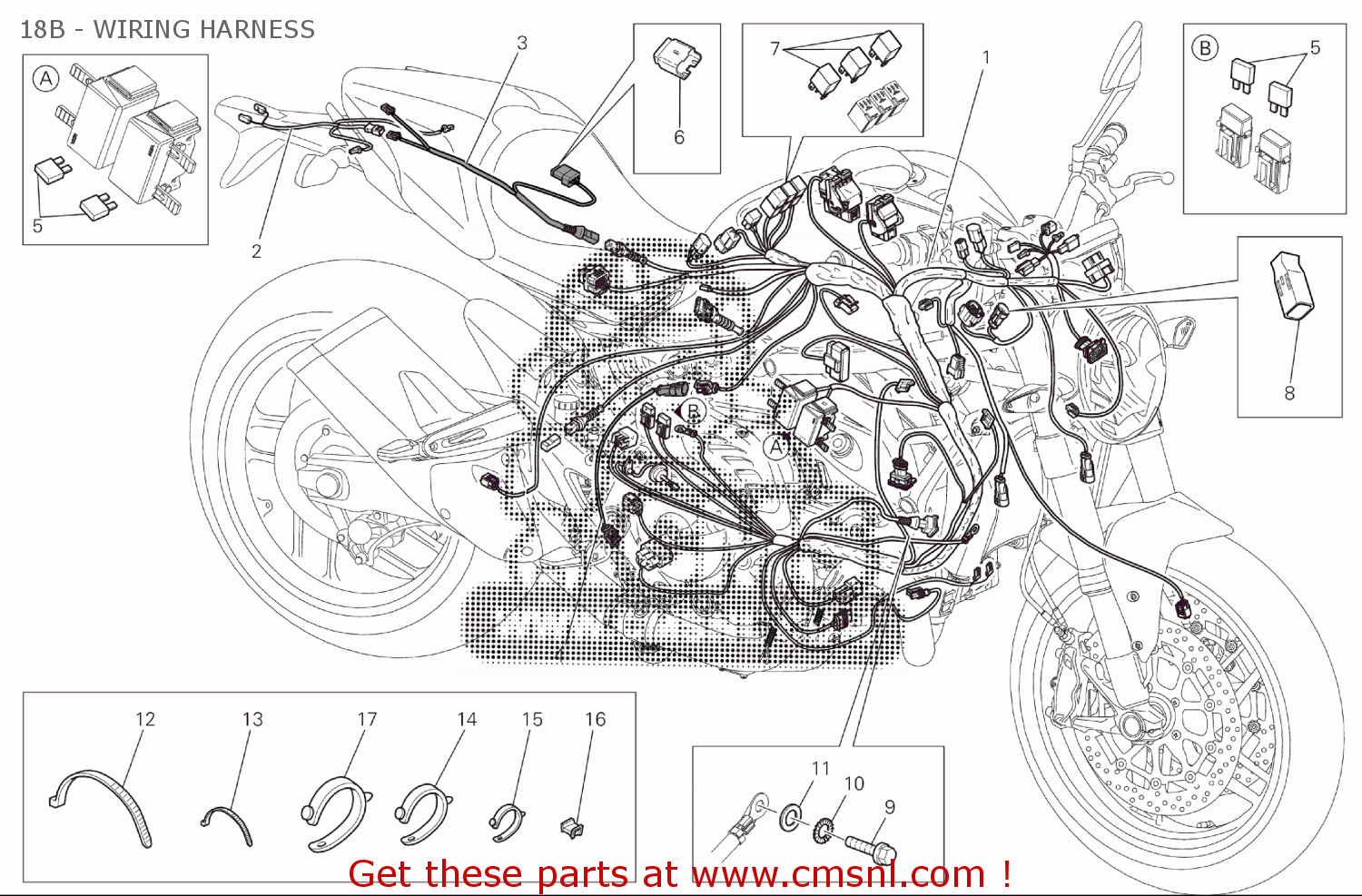 51019761C: Rear Wiring Ducati - buy the 51019761C at CMSNL