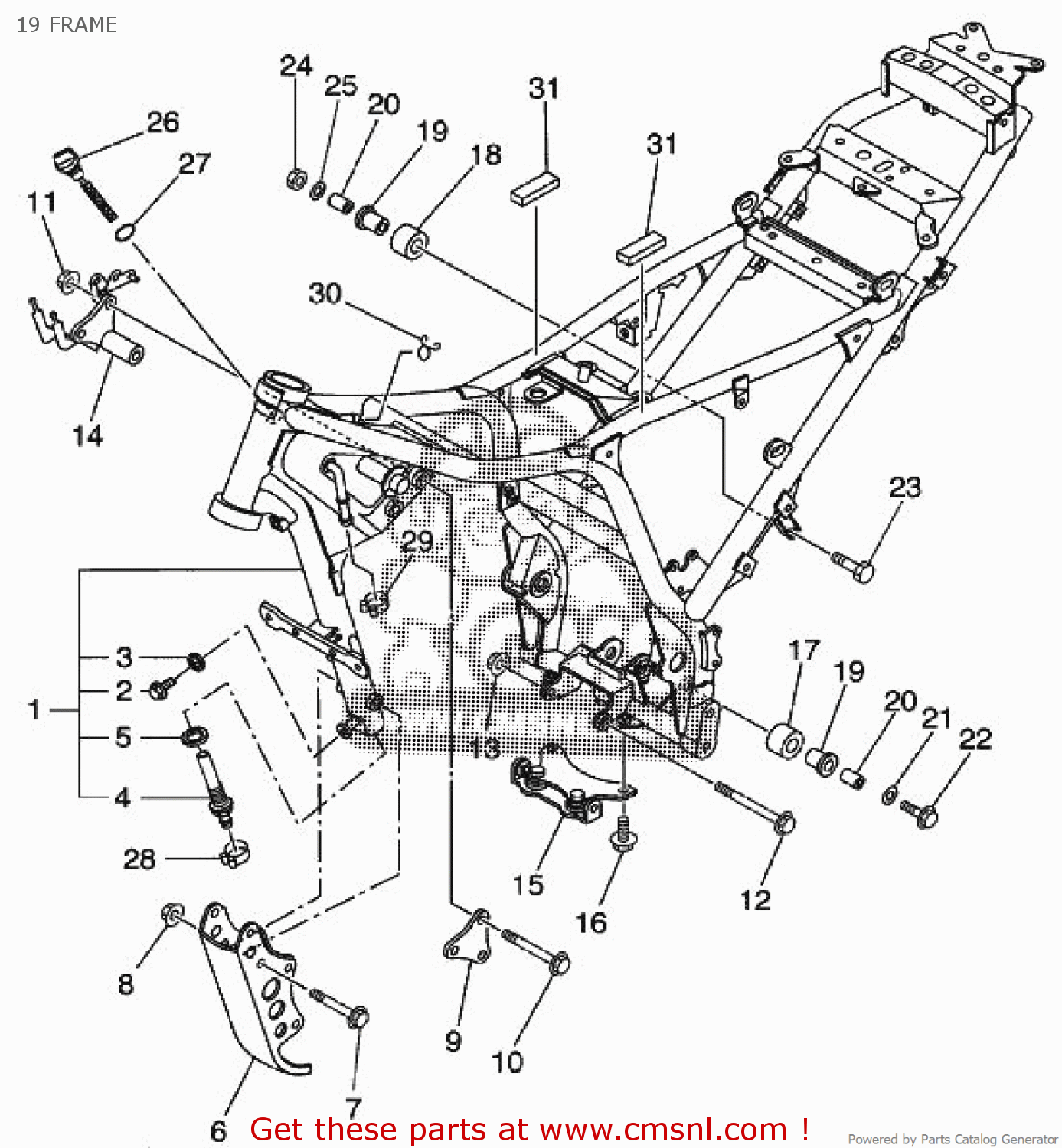 Yamaha ENGINE BRACKET COMP. 5VKF141000