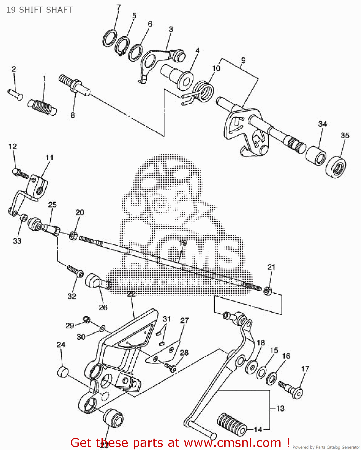 Yamaha SHIFT SHAFT ASSY 5VX1810111 Yamaha SHIFT SHAFT ASSY 5VX1810111