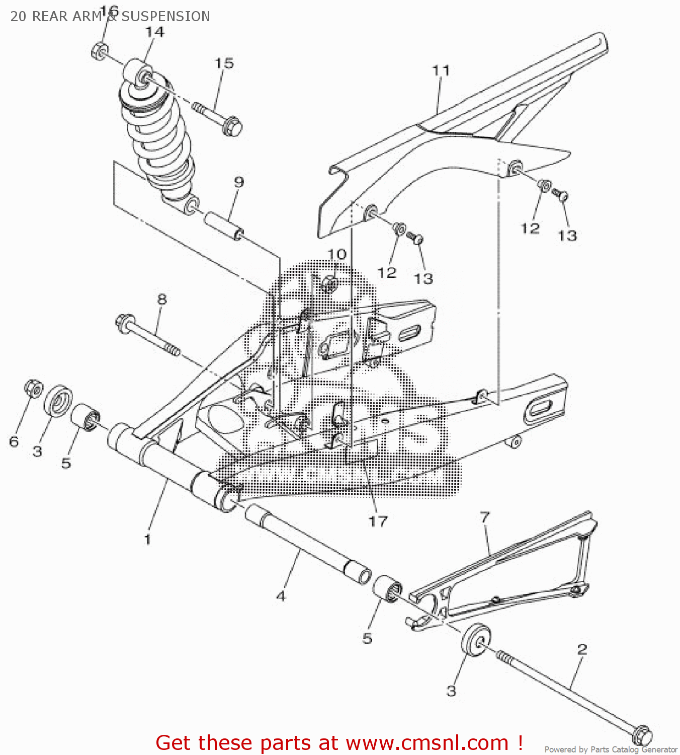Yamaha REAR ARM COMP. 1WDF211000 Yamaha REAR ARM COMP. 1WDF211000