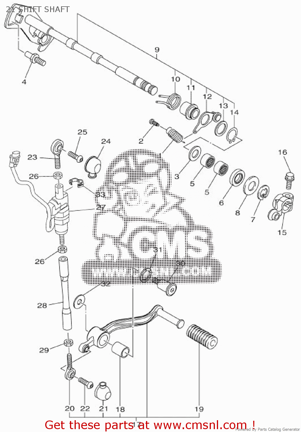 ROD, SHIFT for MTN1000 MT-10 2017 B678 EUROPE 1SB67-300E1 - order at CMSNL