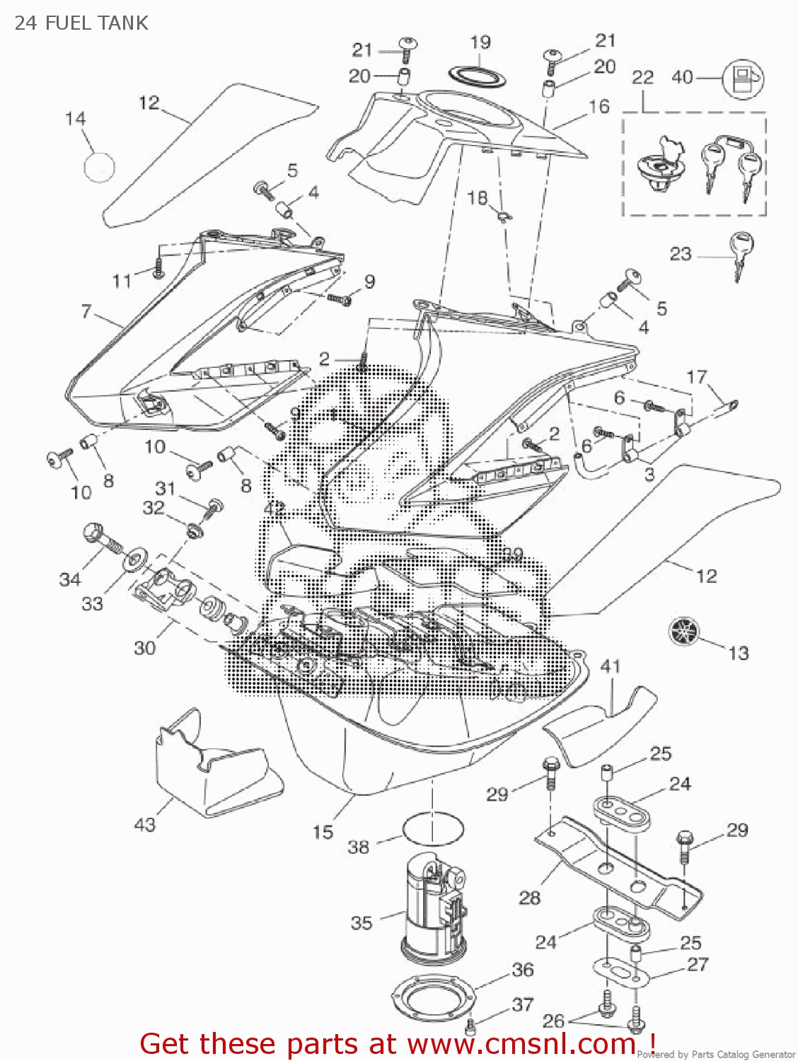 Yamaha BRACKET FUEL TANK 2 22BF419200 Yamaha BRACKET FUEL TANK 2 22BF419200