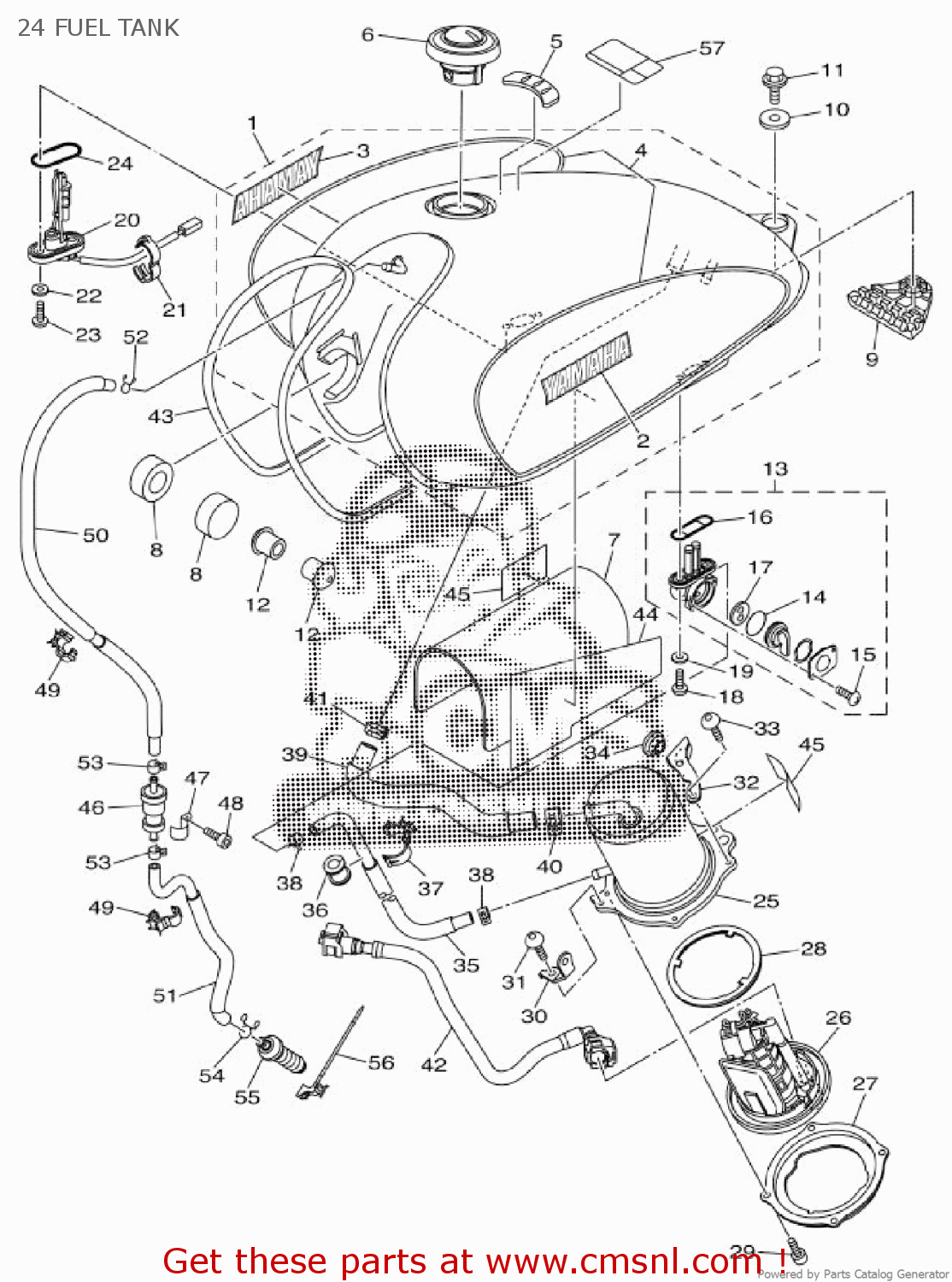 Yamaha FUEL TANK COMP. 3HTYG2411001 Yamaha FUEL TANK COMP. 3HTYG2411001