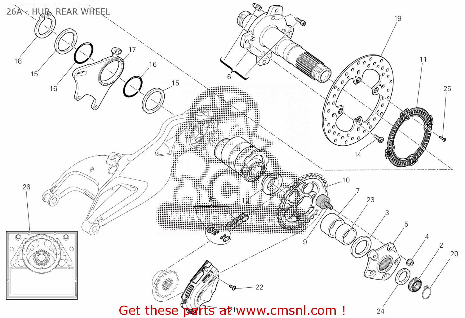 Ducati REAR SPROCKET NT:45 49411571AA