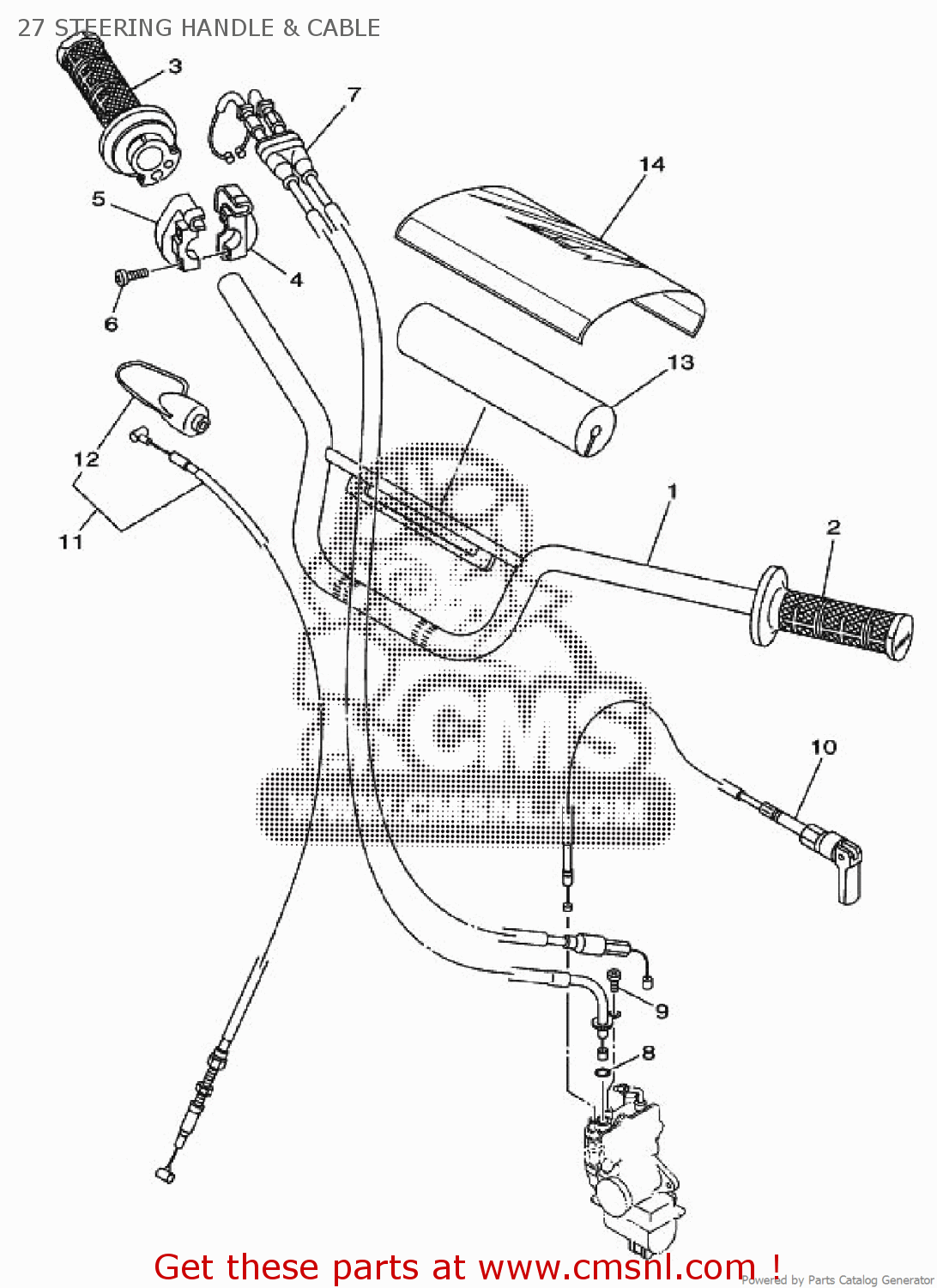 5B62630200 Throttle Cable Assy Yamaha buy the 5B62630200 at CMSNL