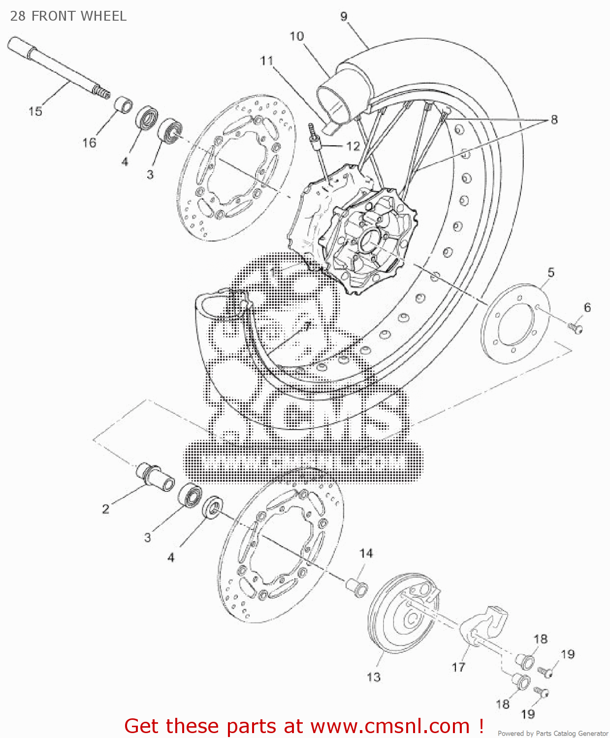 56PF511100 Hub, Front Yamaha buy the 56PF511100 at CMSNL