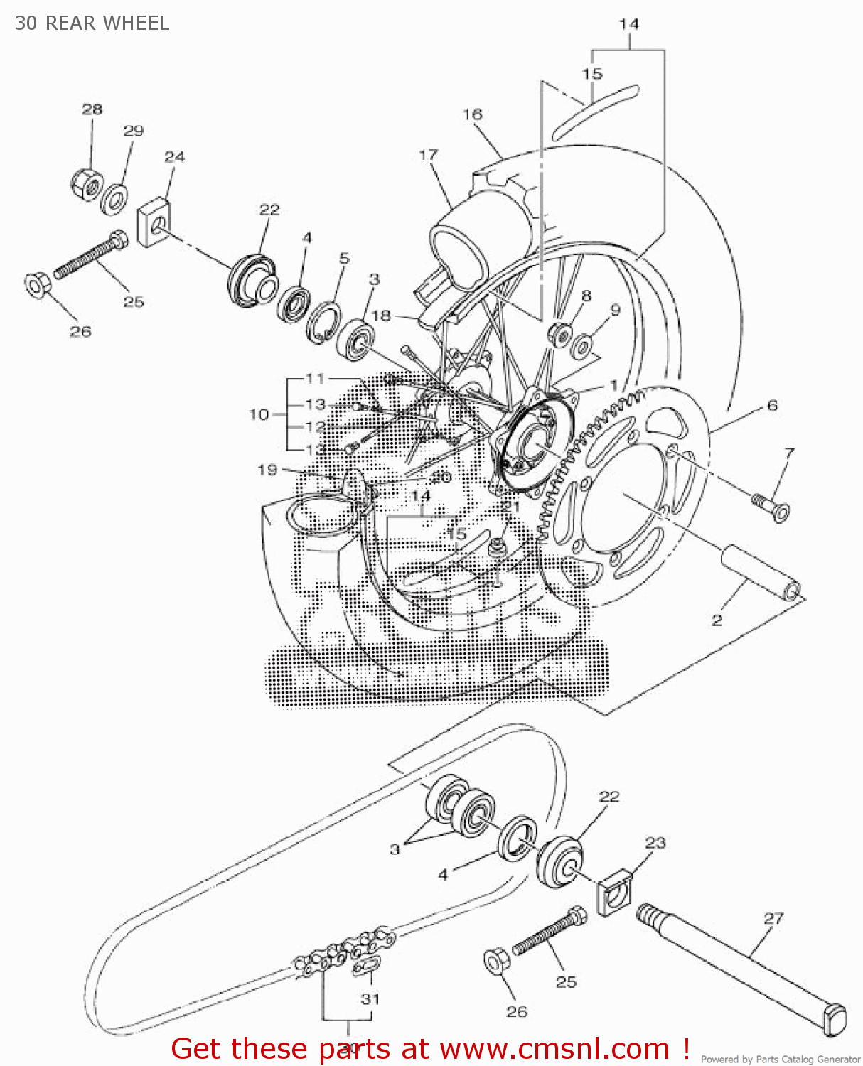 1SL2538800: Puller, Chain 1 Yamaha - buy the 1SL-25388-00 at CMSNL