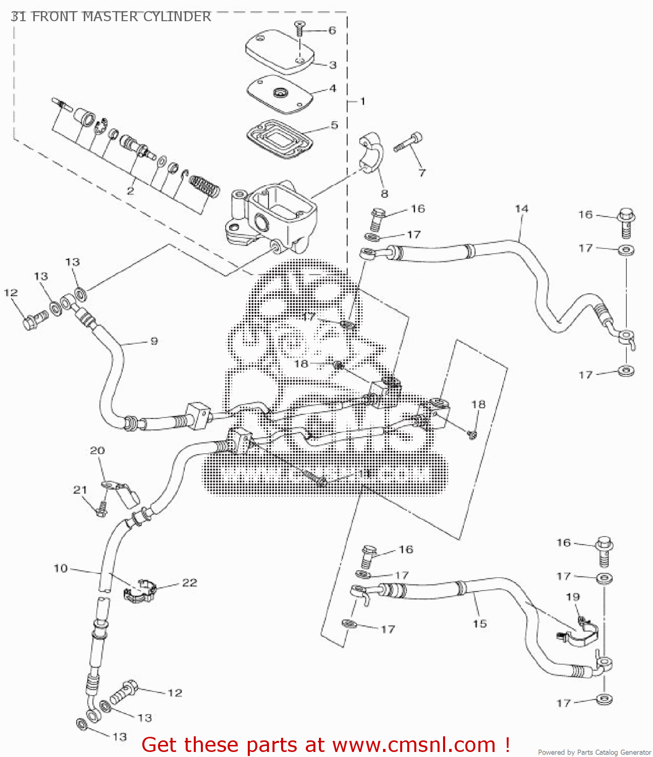 1XC2587100: Pipe, Brake Yamaha - buy the 1XC-25871-00 at CMSNL