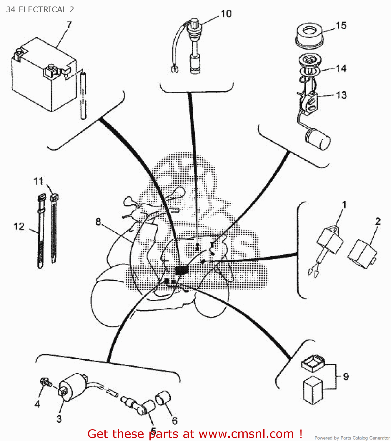 Yamaha SENDER UNIT ASSY, FUEL METER 5RWH575202 Yamaha SENDER UNIT ASSY, FUEL METER 5RWH575202