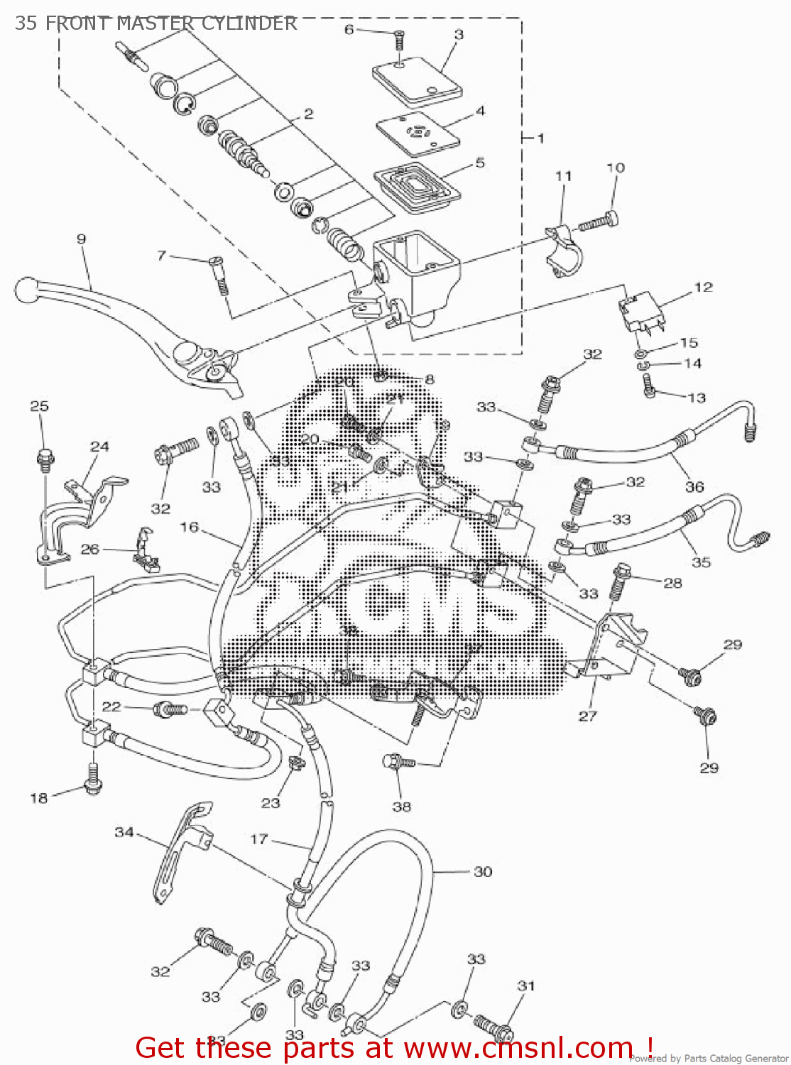 59P2587200: Hose, Brake 1 Yamaha - buy the 59P-25872-00 at CMSNL