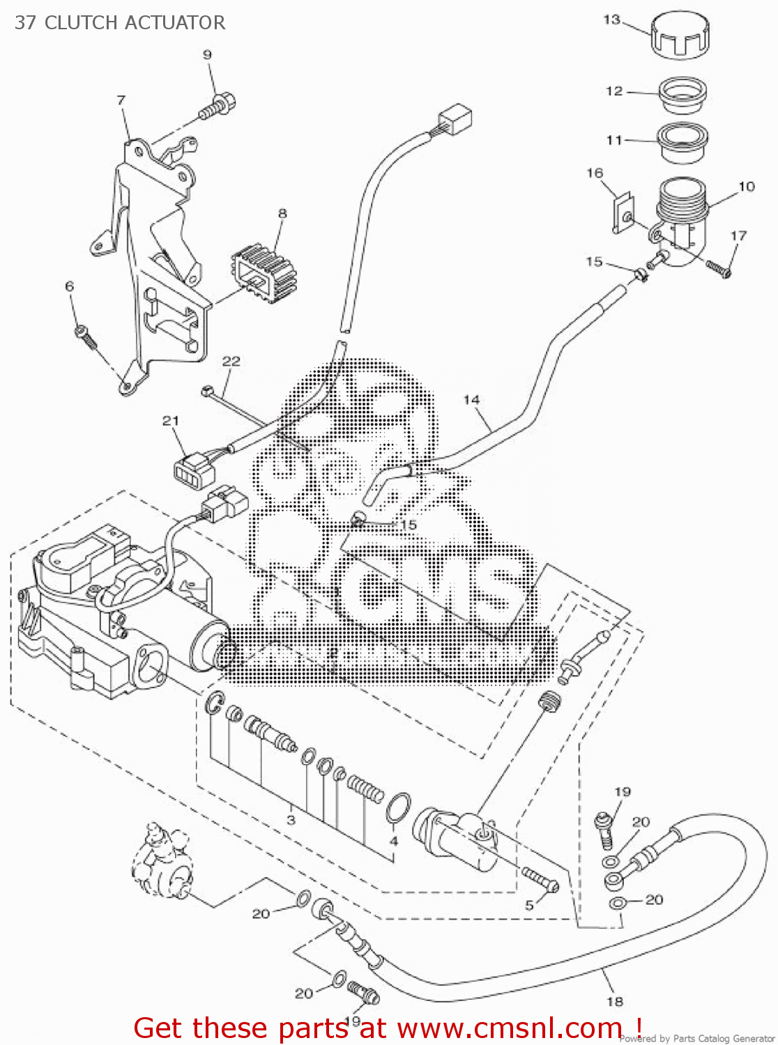 2D28246030: Cluch Actuator Assy Yamaha - buy the 2D2-82460-30 at CMSNL