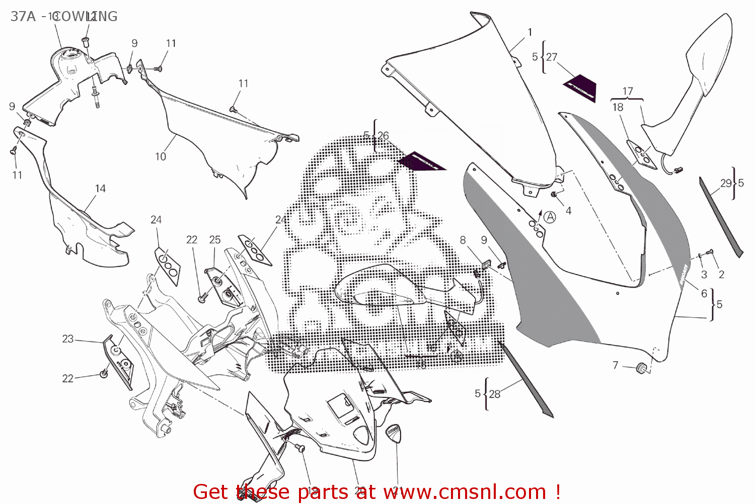 48113991AA Cowling Ducati buy the 48113991AA at CMSNL