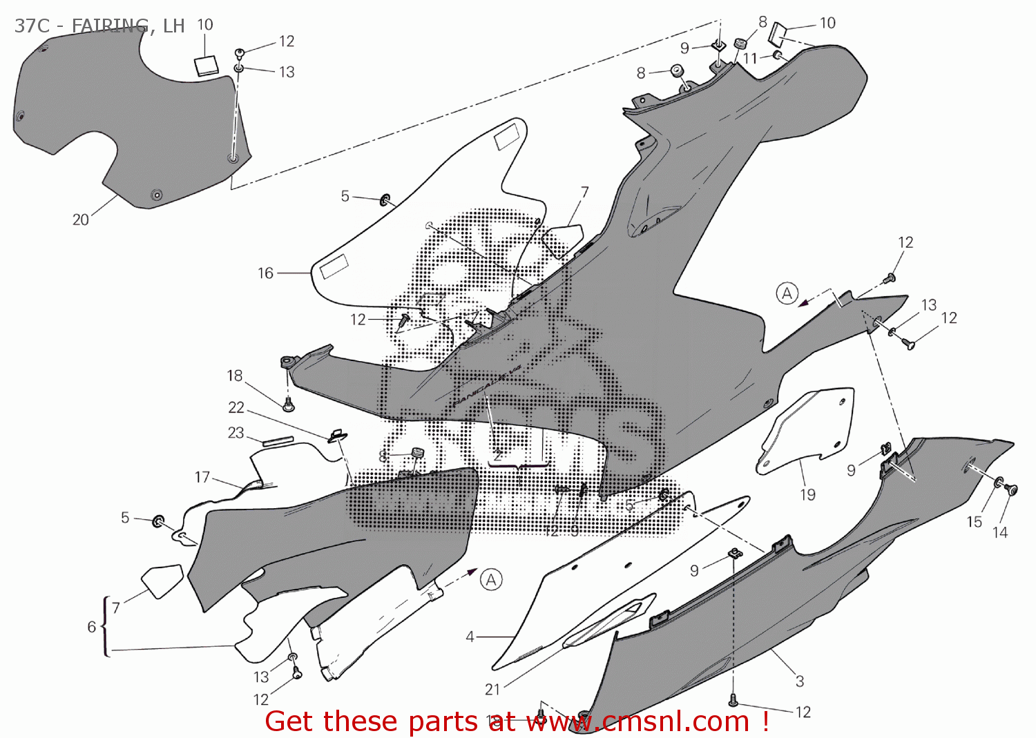 48611981A Acoustic Insulation Panel, Lh Ducati buy the 48611981A at