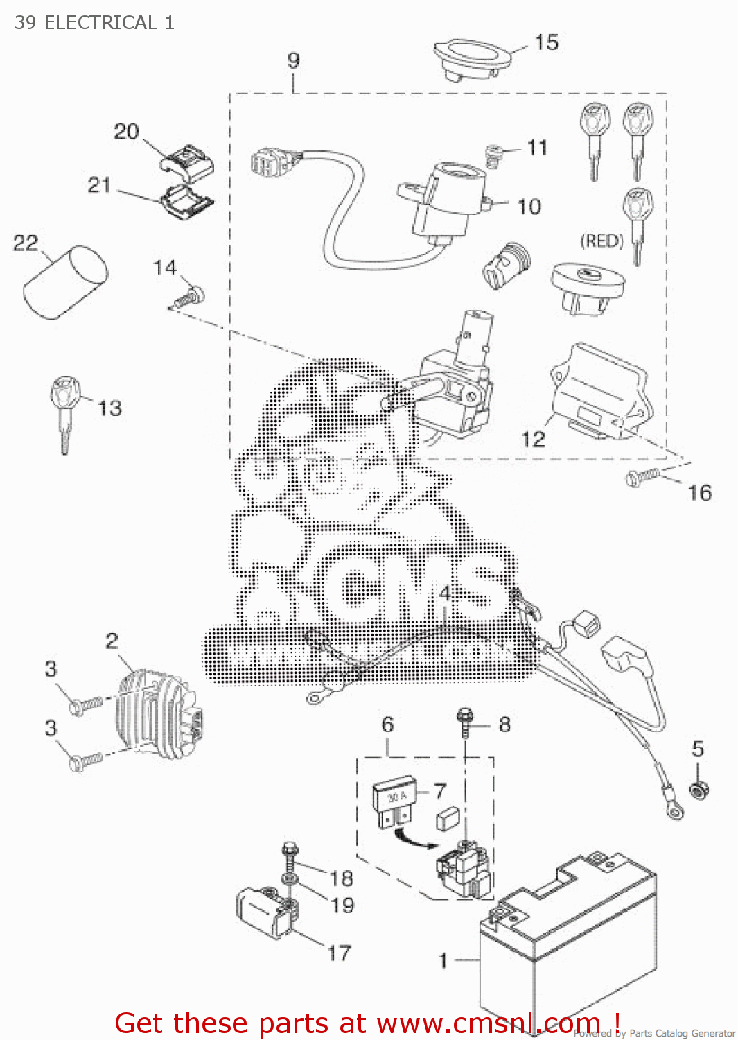 1SDH591A10 Engine Control Unit Assy Yamaha buy the 1SDH591A1000