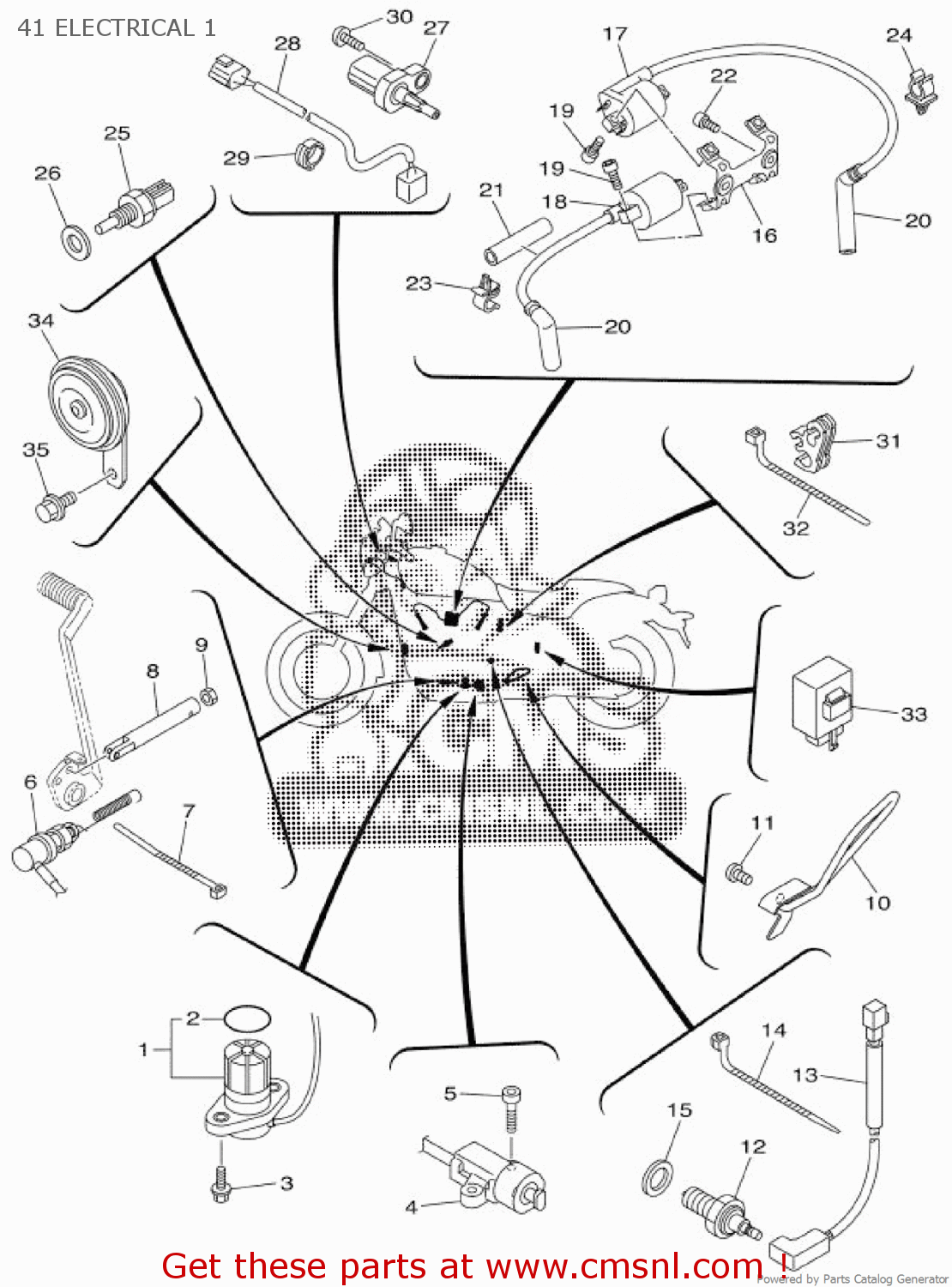 B33825300000: Stop Switch Assy Yamaha - buy the B33-82530-00-00 at CMSNL