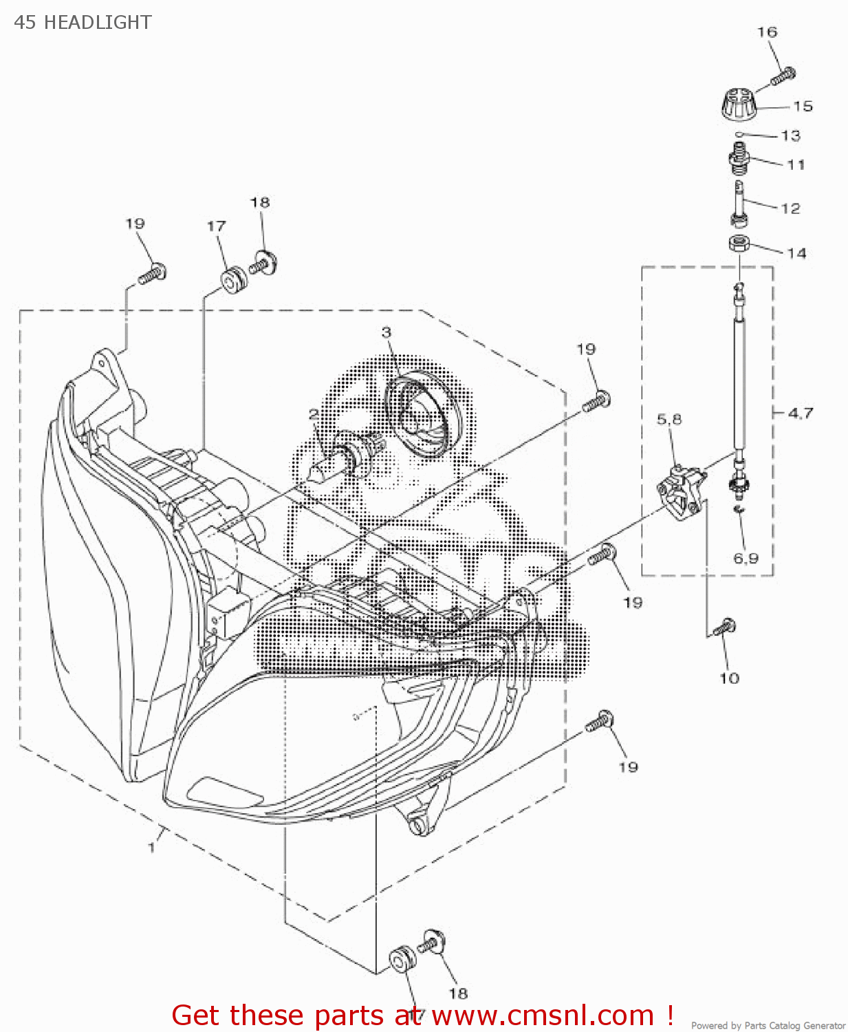 Yamaha HEADLIGHT ASSY 1MC8430000 Yamaha HEADLIGHT ASSY 1MC8430000