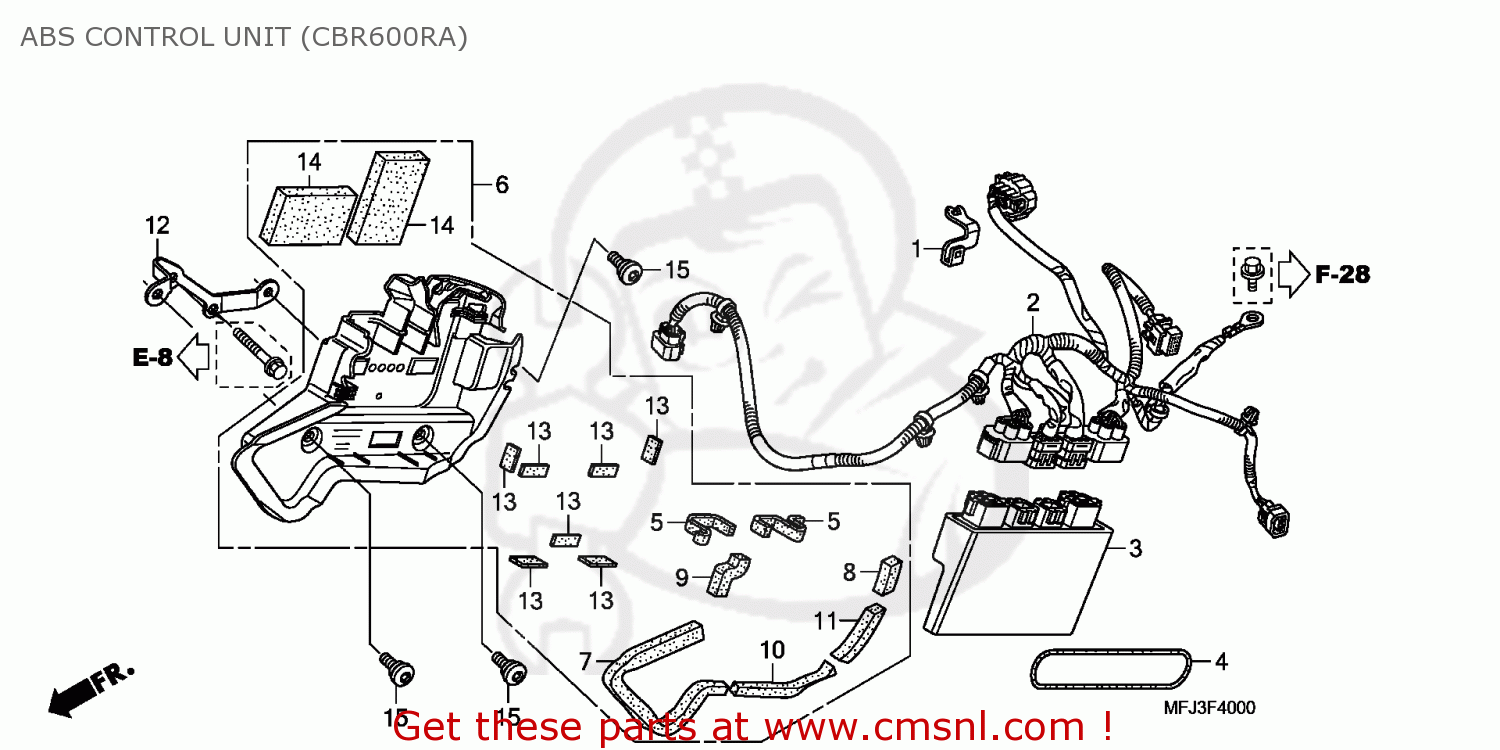 32107MFJA50: Wire Harn,abs Sub Honda - buy the 32107-MFJ-A50 at CMSNL